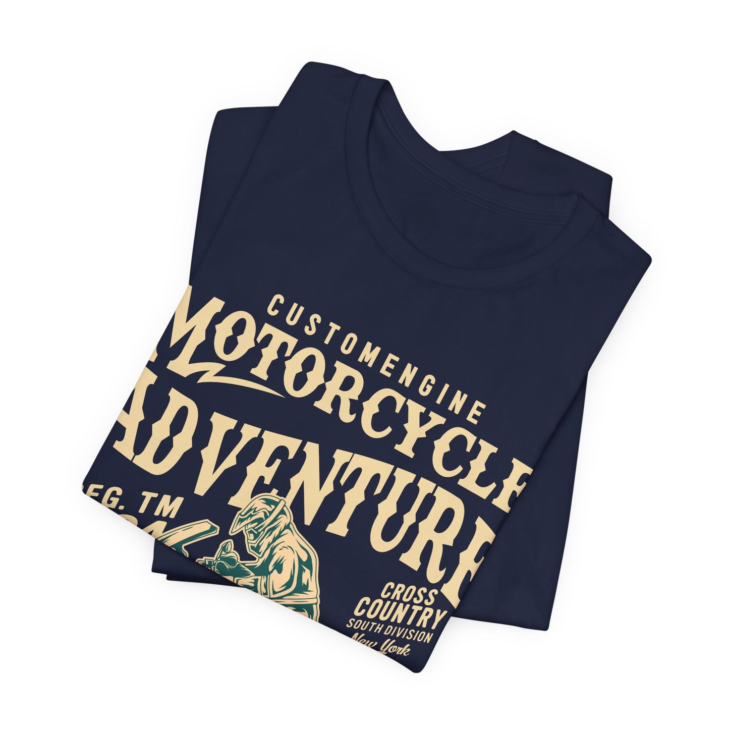 Custom Engine, Motorcycle Adventure - Unisex Jersey Short Sleeve Tee - 13146