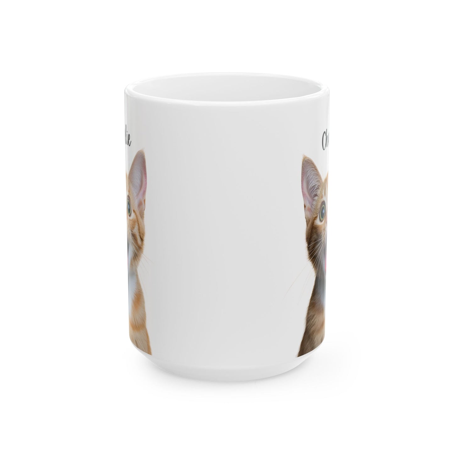 Cute Cat Ceramic Mug, Funny Pet Lover Gift, Cat Mom Coffee Cup, Animal Lover Mug, Personalized Drinkware - 14193