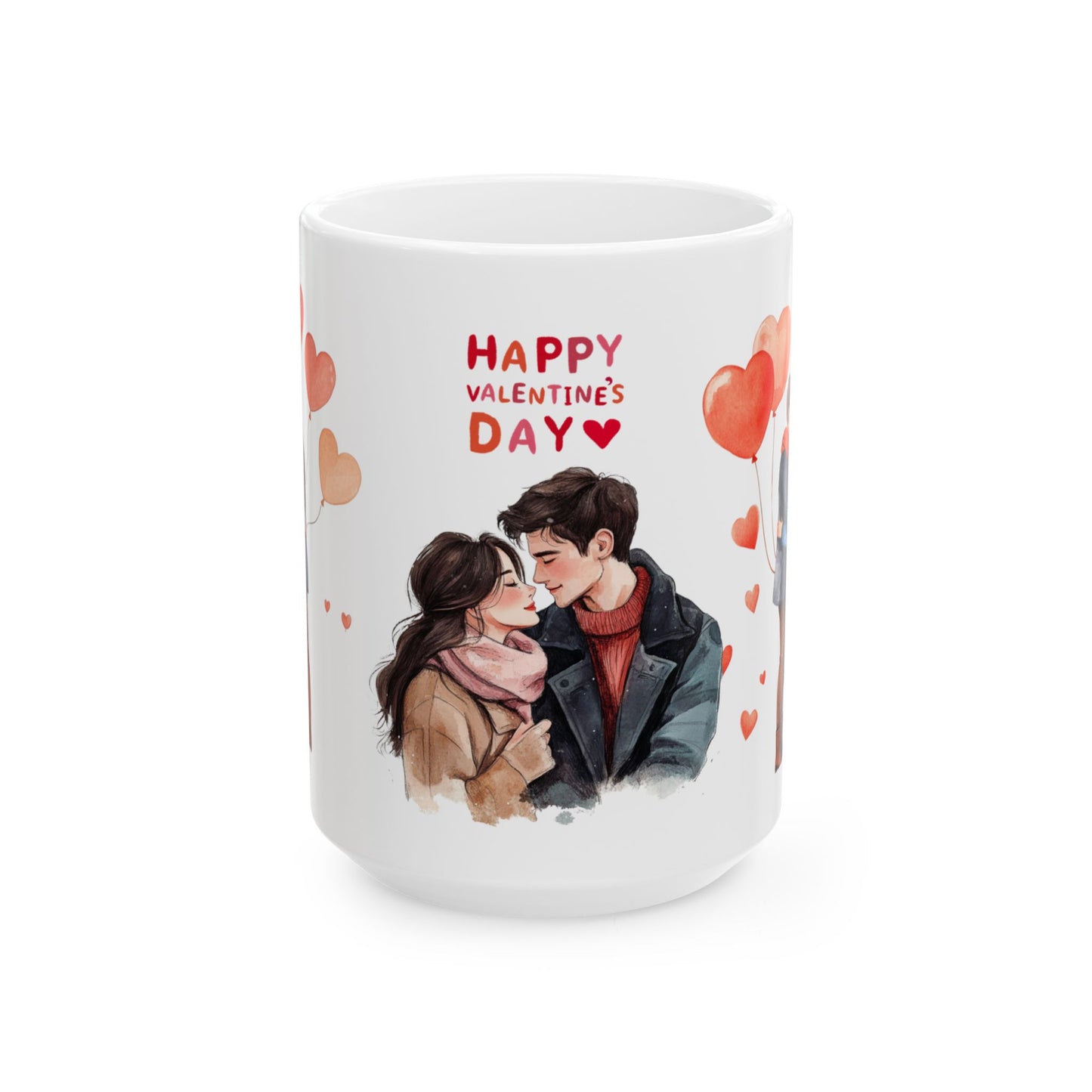Happy Valentine's Day - Ceramic Mug, (11oz, 15oz) - 11592
