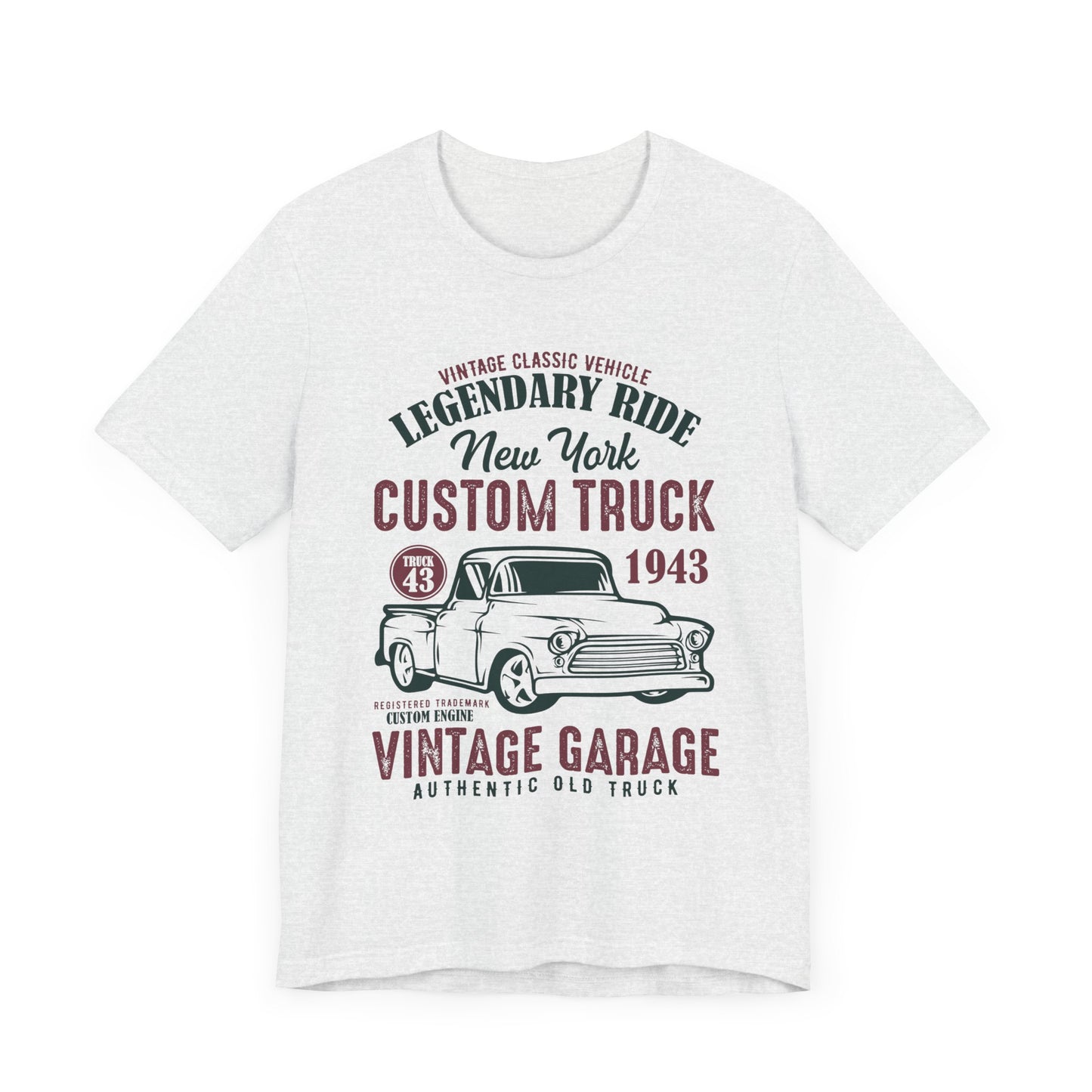 Vintage Classic Vehicle, Legendary Ride, New York Custom Truck - Unisex Jersey Short Sleeve Tee - 13033