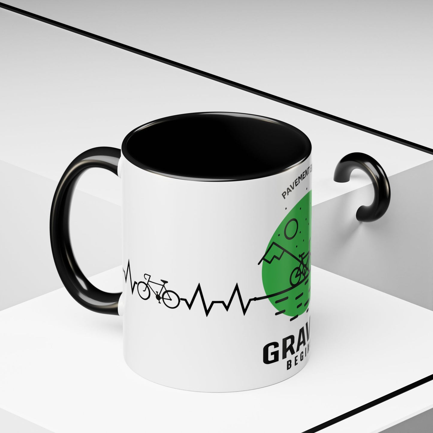 Pavements Ends, Gravel Begins - Accent Coffee Mug (11, 15oz)