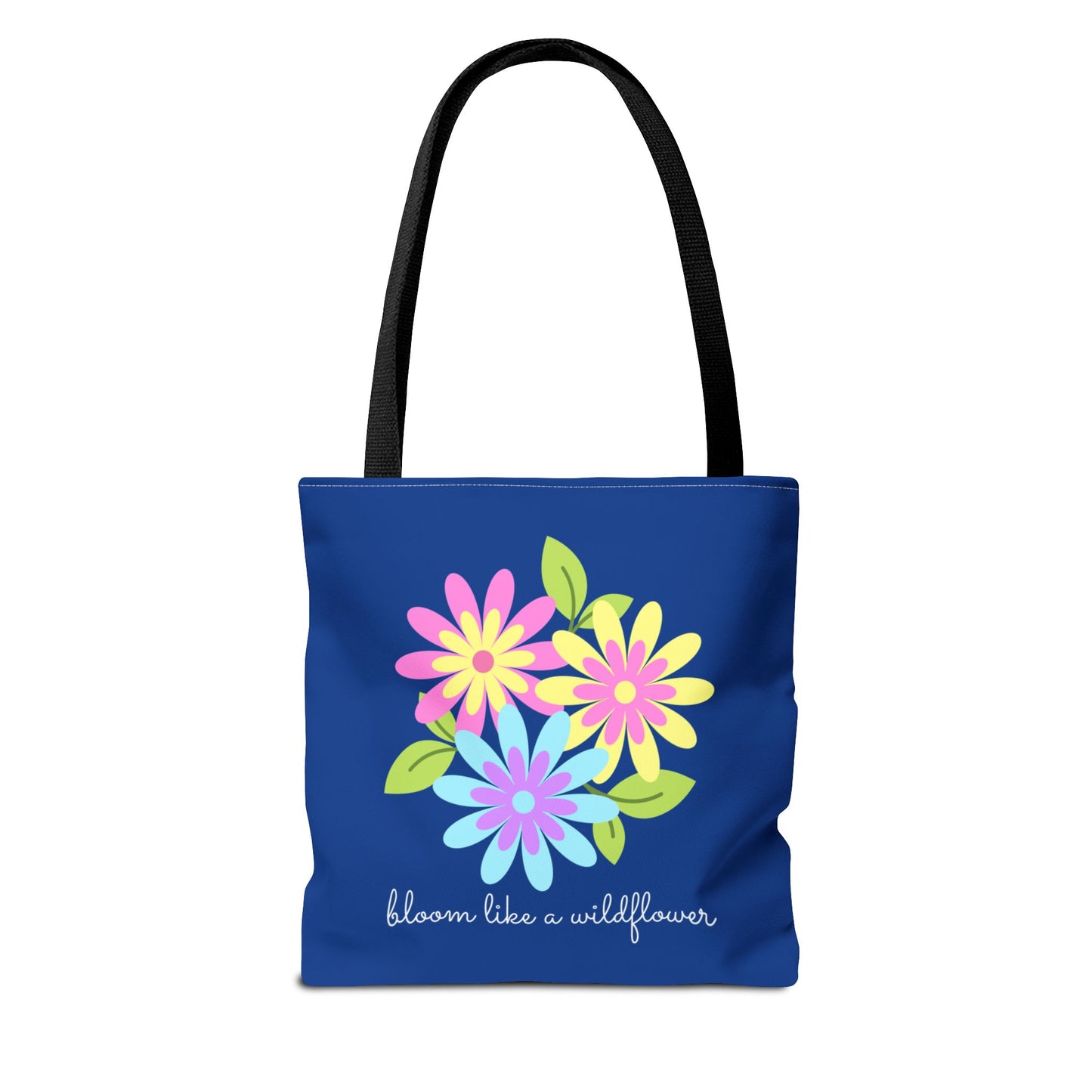 Bloom Like A Wildflower, Royal Blue - Tote Bag (AOP) - 10194