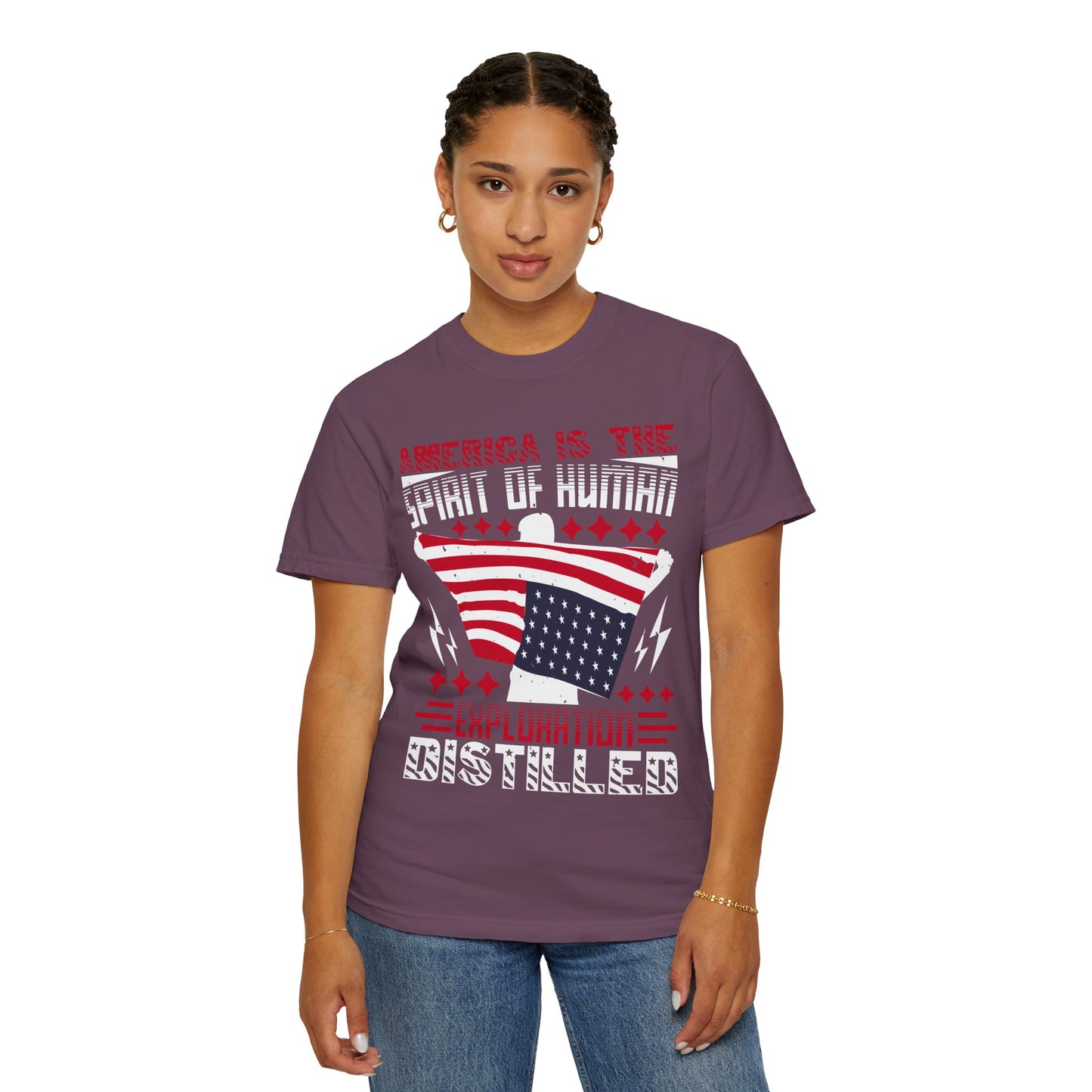 Patriotic Unisex T-Shirt - Spirit of Human Exploration, Independence Day Gift, July 4th Celebration Wear, American Pride Tee - 13792