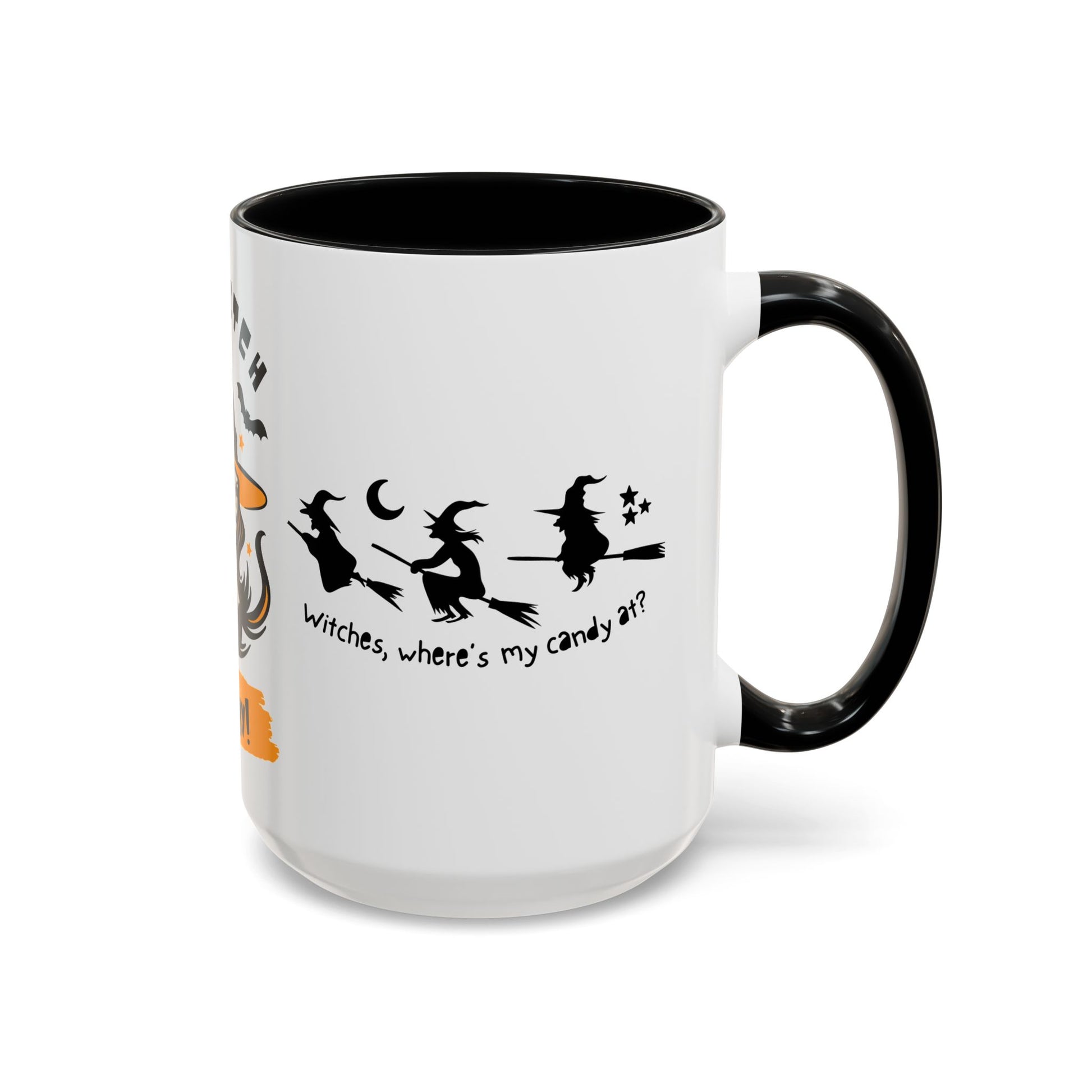 Bad Witch Energy - Accent Coffee Mug (11, 15oz) | 11 oz,11oz,15 oz,15oz,accent mug,Coffee Mugs,Halloween,Home & Living,Kitchen,Mugs,Spring Essentials,two tone,White base