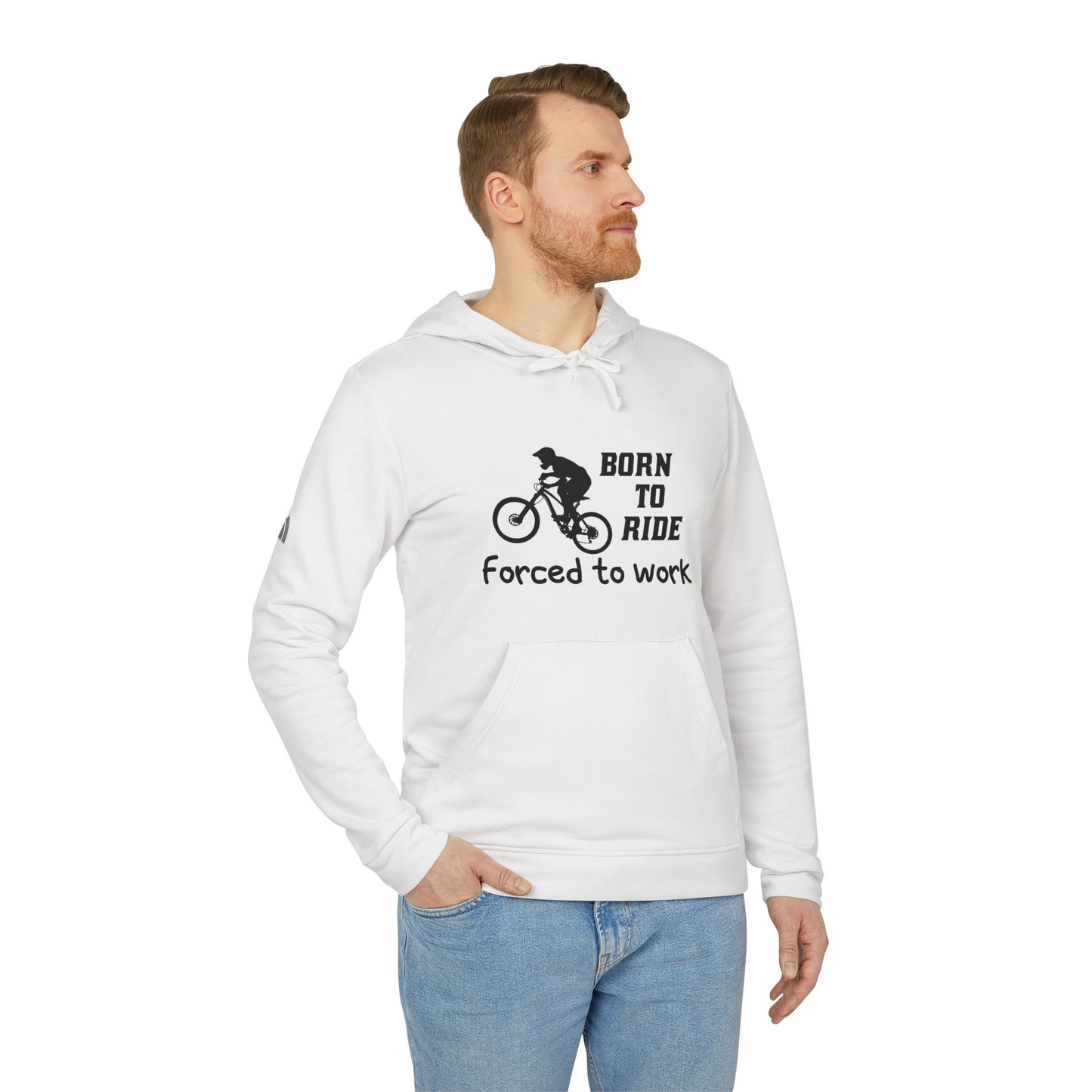 Born To Ride, Forced To Work - Adidas Unisex Fleece Hoodie