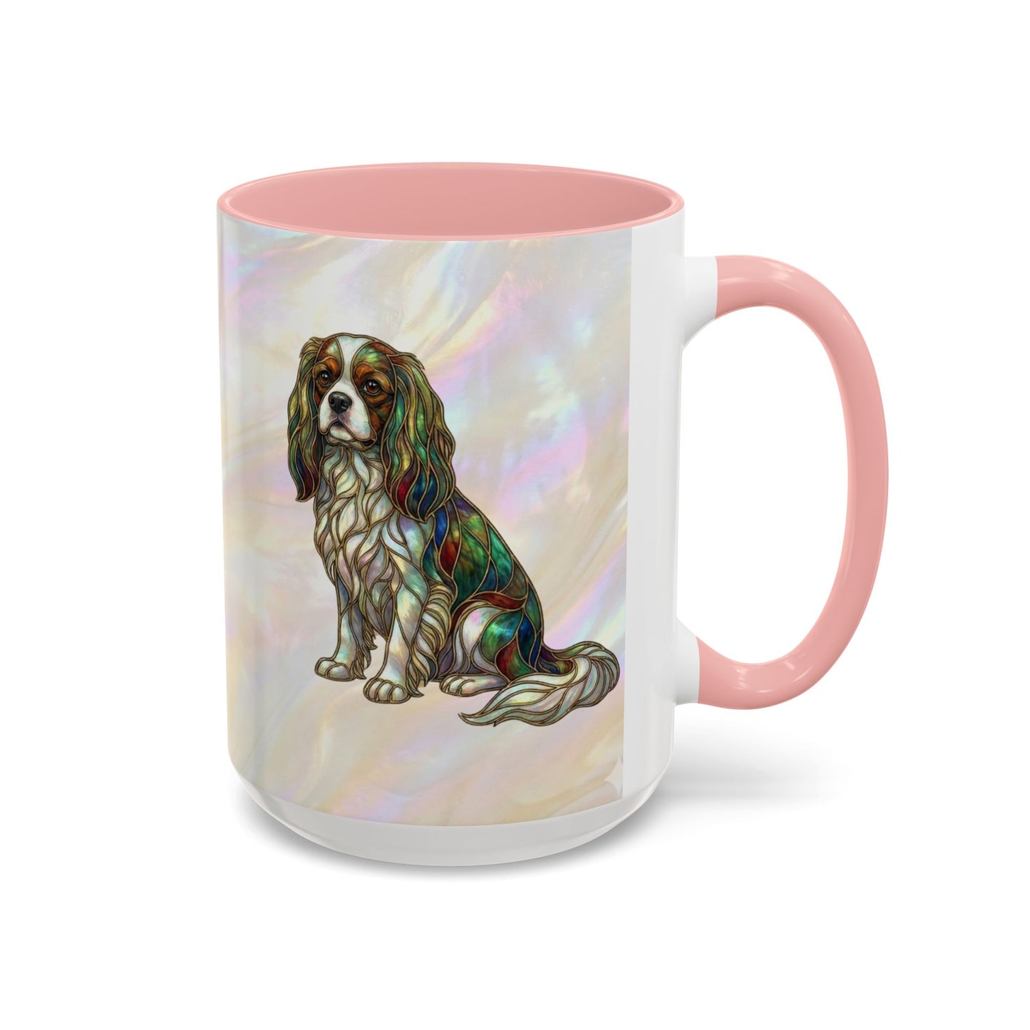 Cavalier King Charles Accent Coffee Mug -Stained Glass Style (11/15oz) - 14624