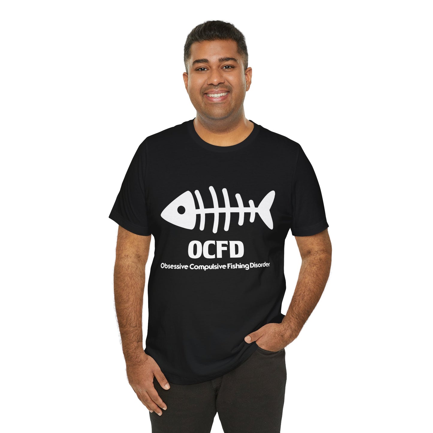 OCFD - Obsessive Compulsive Fishing Disorder - Unisex Jersey Short Sleeve Tee - 13936