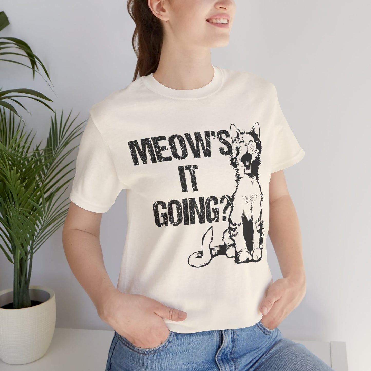 Meow's It Going? - Unisex Jersey Short Sleeve Tee