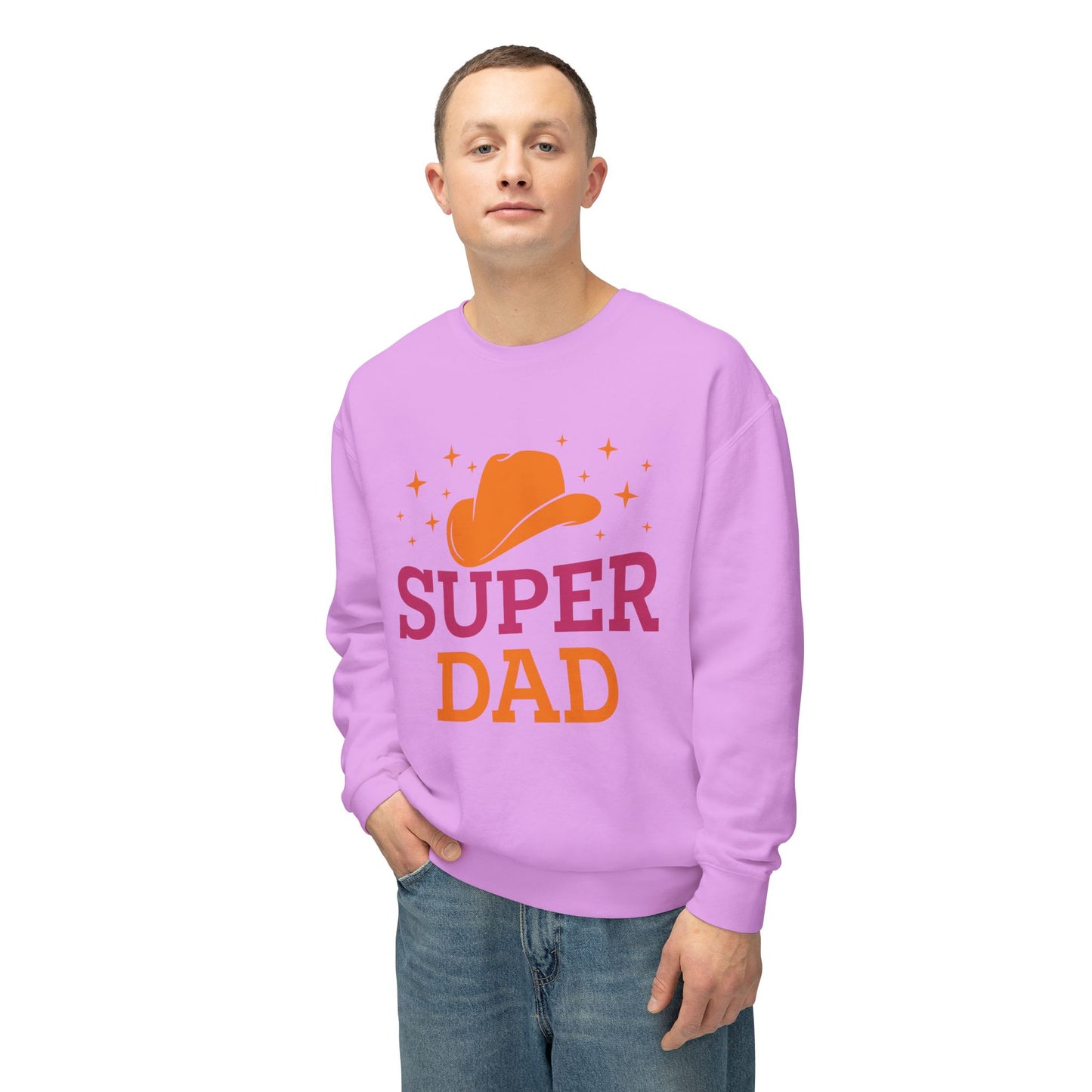 Super Dad Unisex Lightweight Crewneck Sweatshirt | Perfect Gift for Father's Day - 12907