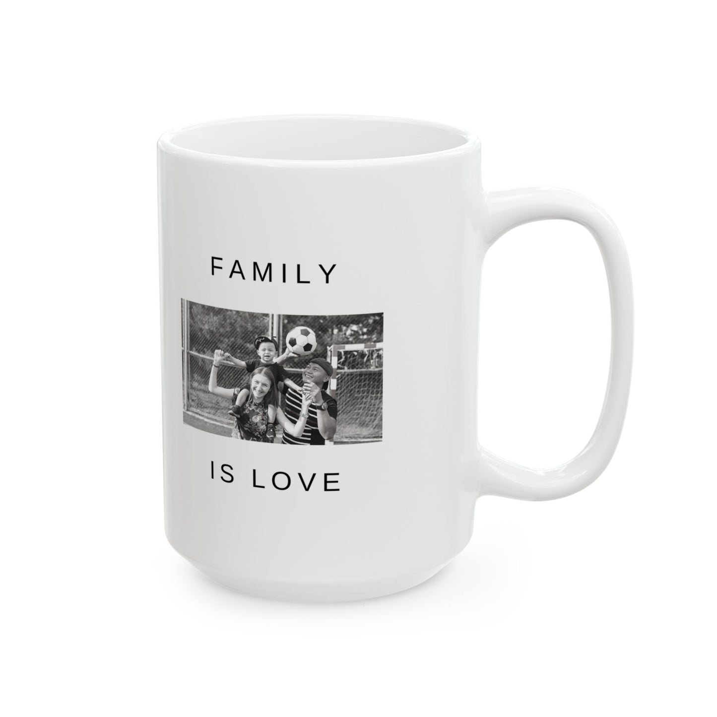 Family is Love, Photos, Customizable - Ceramic Mug, (11oz, 15oz) - 10995