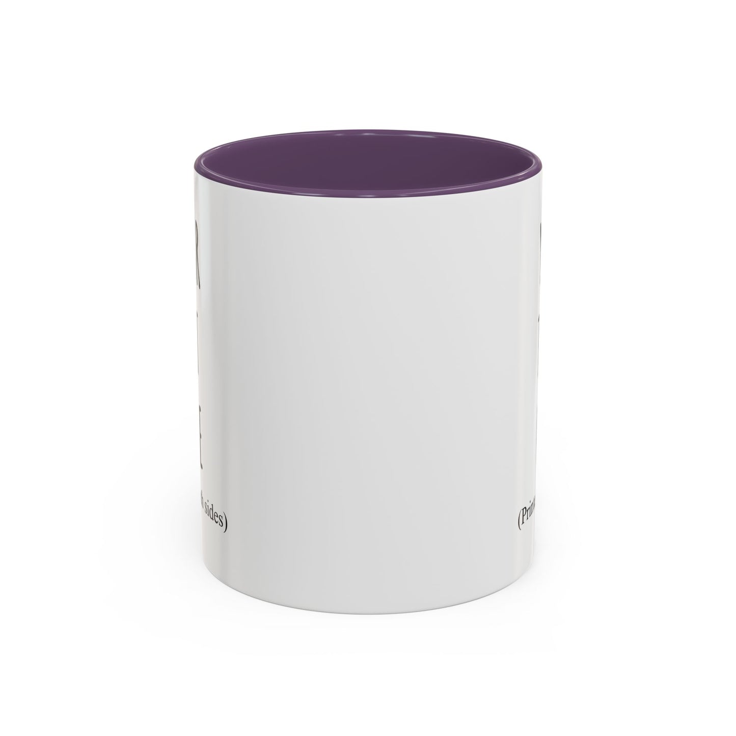 Personalized Accent Coffee Mug – Custom Text Printed Both Sides (11oz & 15oz) - 14676