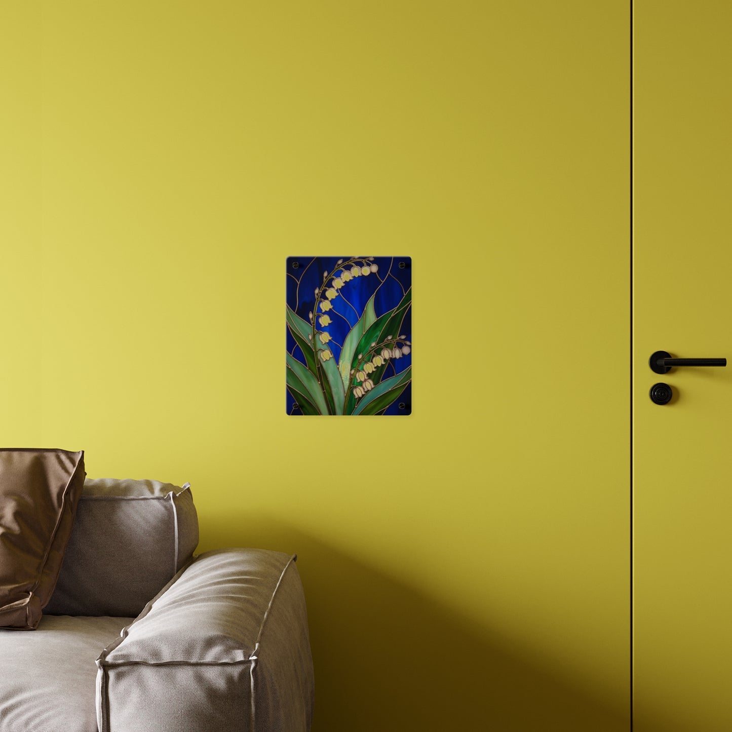 Lily of the Valley Acrylic Wall Art Panel — Botanical Floral Home Decor - 14603