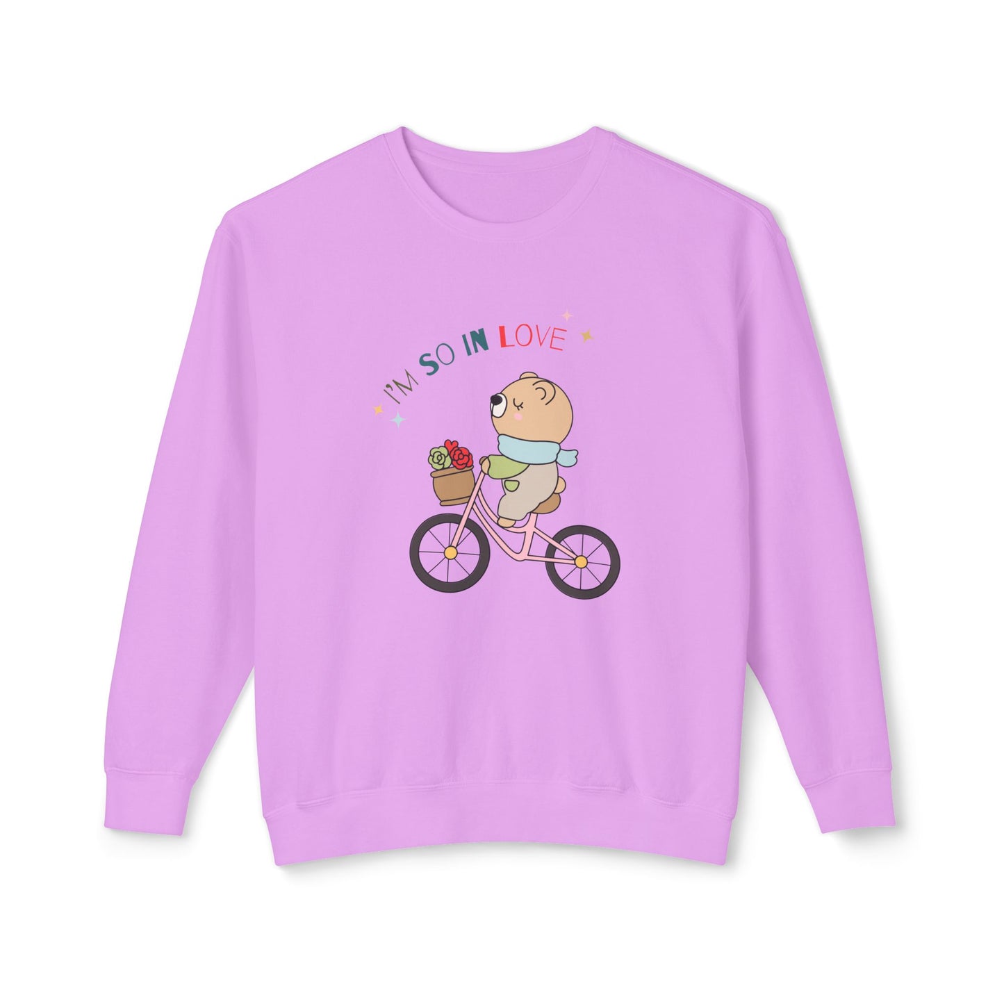 Baby Bear, I'm So in Love - Unisex Lightweight Crewneck Sweatshirt - 11427
