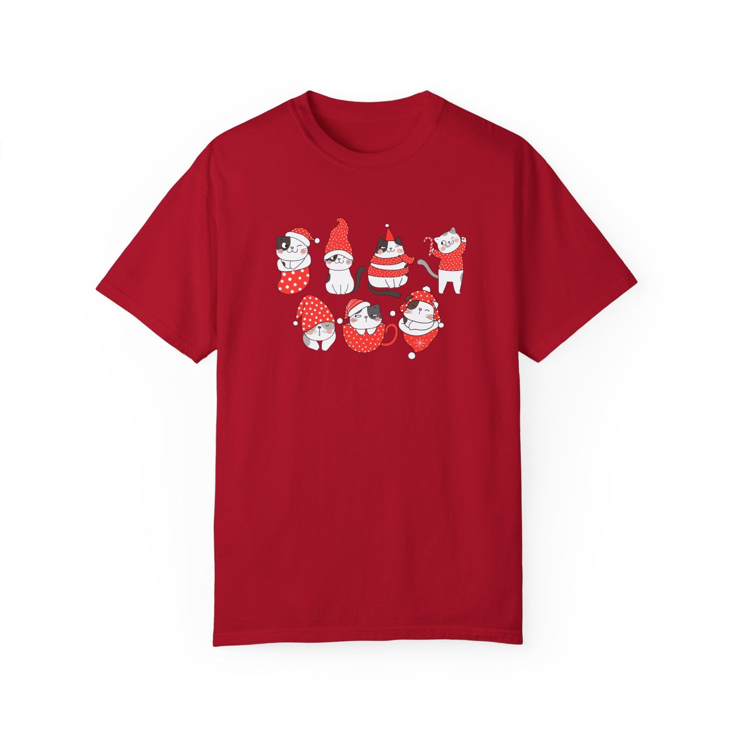 Christmas Cats - Unisex Garment-Dyed T-shirt - 10077