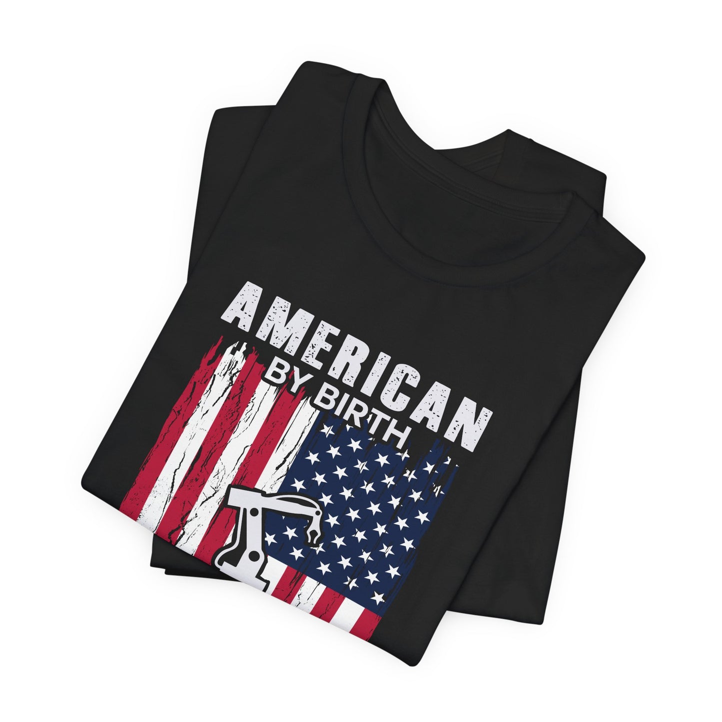 American By Birth, Retired Operating Engineer By The Grace Of God - Jersey Short Sleeve Tee