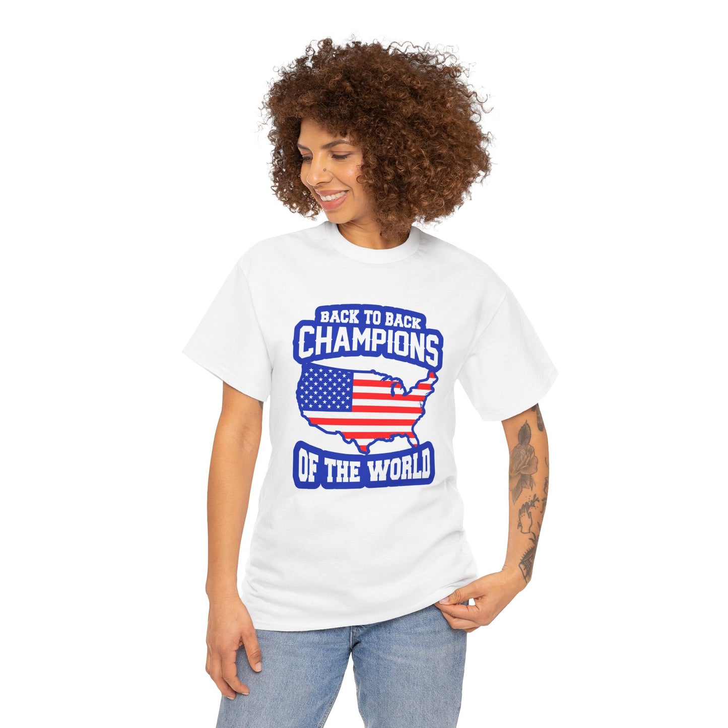 Back-to-Back Champions Unisex Tee | Perfect for Sports Fans, Casual Wear, Gifts, Fourth of July, BBQ Events - 13597