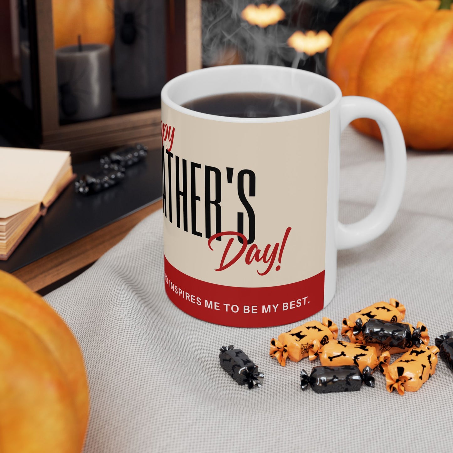 Father's Day Ceramic Mug, Inspirational Gift, Coffee Cup for Dad, Unique Father's Day Present, Tea Mug for Men, Personalized Mug - 14036