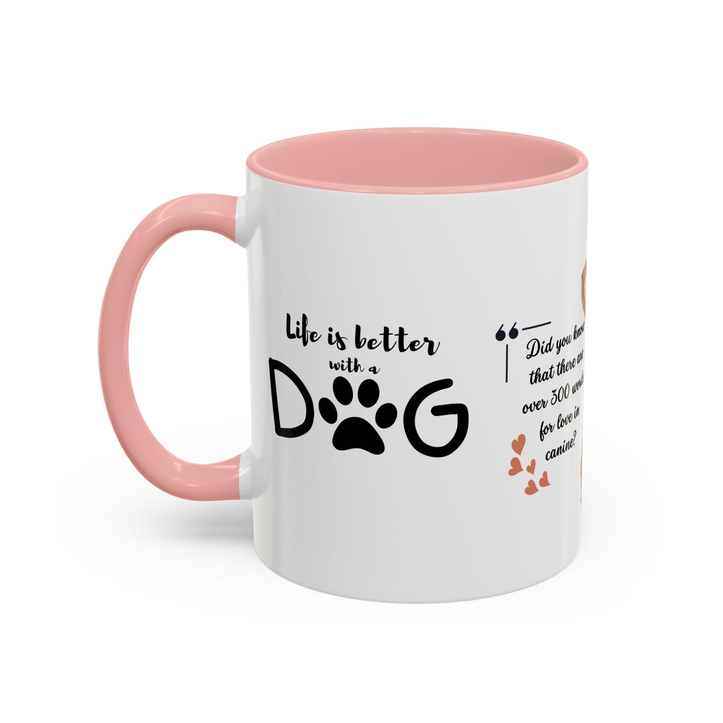 Did You Know There Are 300 Words For Love in Canine? -  Accent Coffee Mug (11, 15oz)