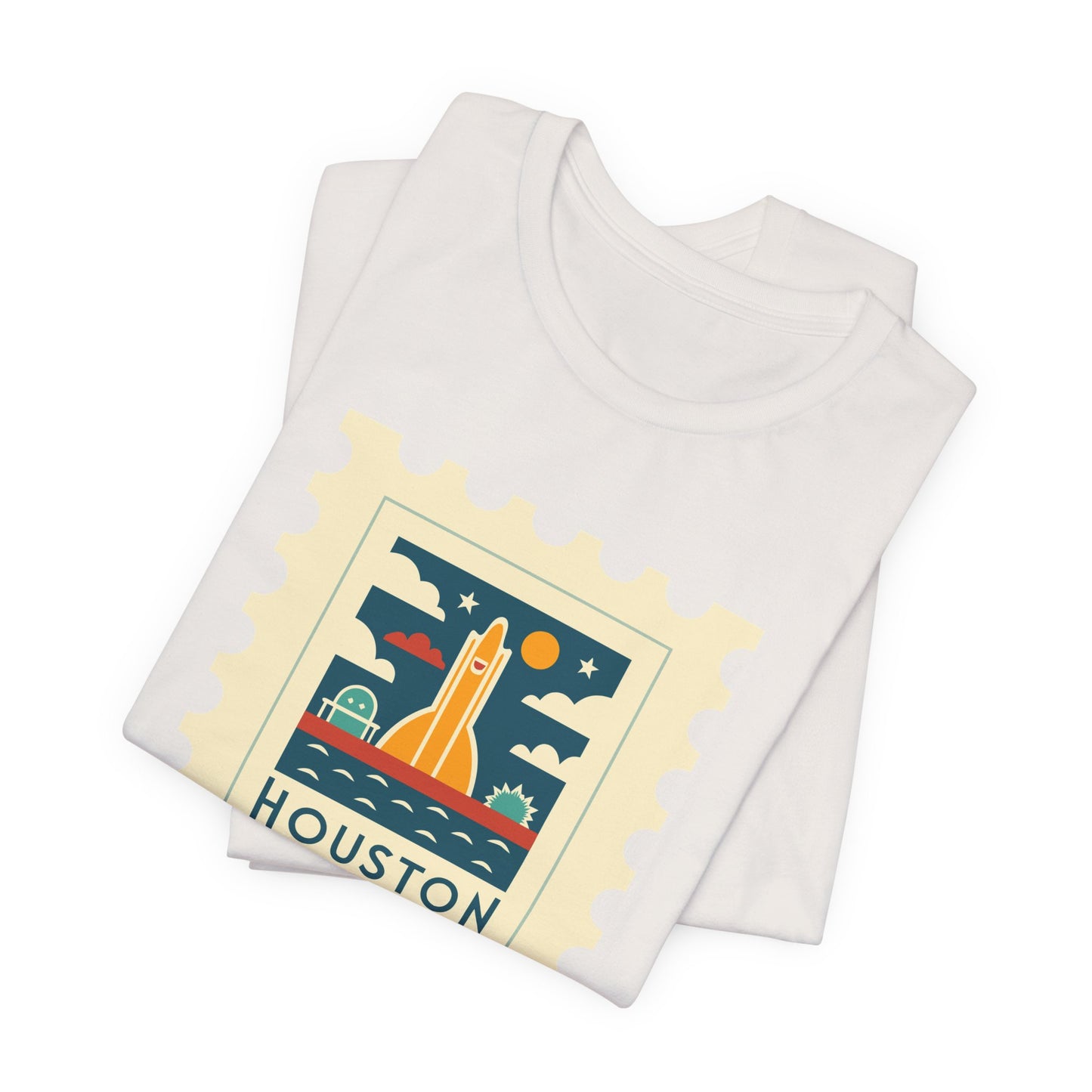 Houston Texas Retro Stamp Unisex Tee - Graphic T-Shirt for Casual Wear - 12143