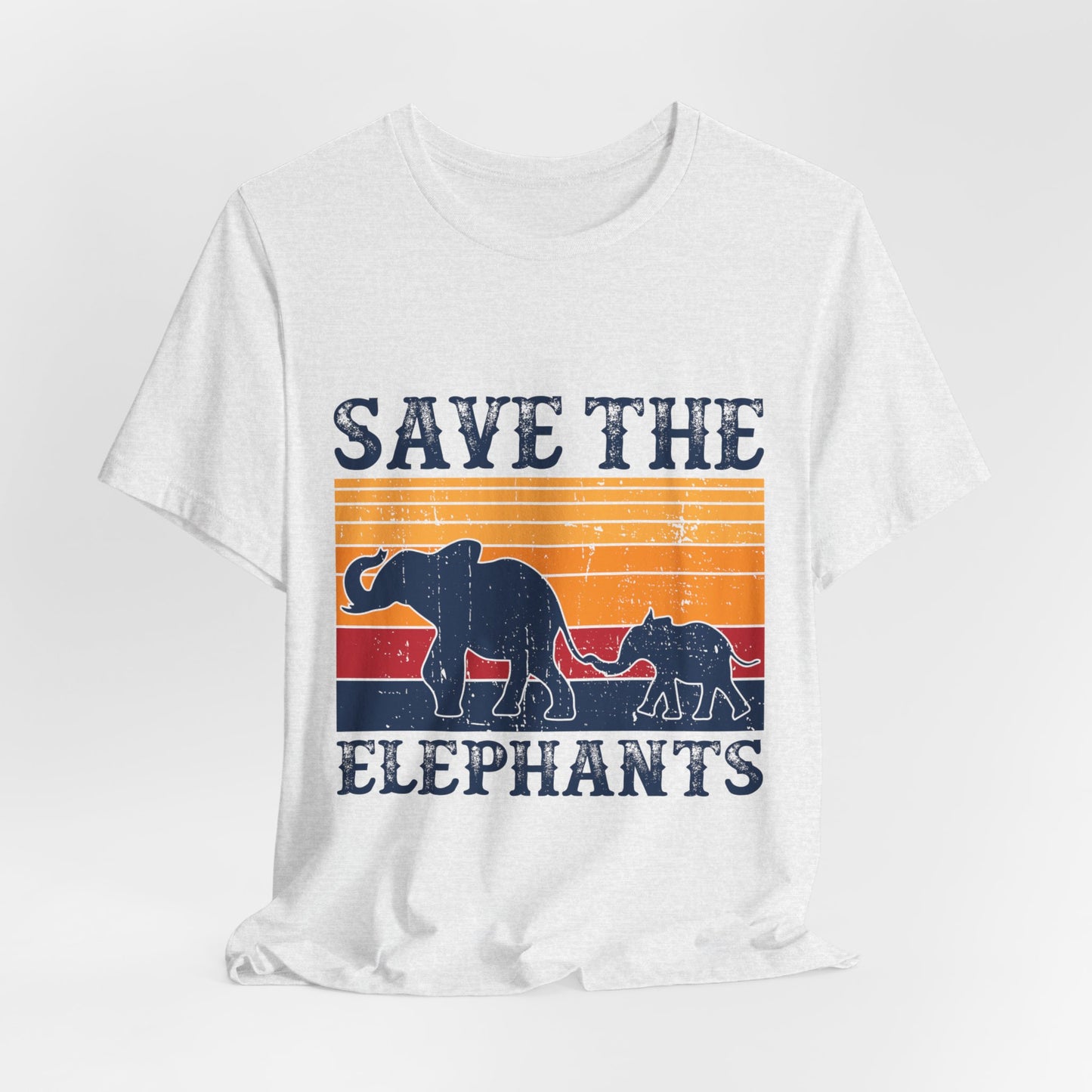 Vegan: Save The Elephants - Unisex Jersey Short Sleeve Tee