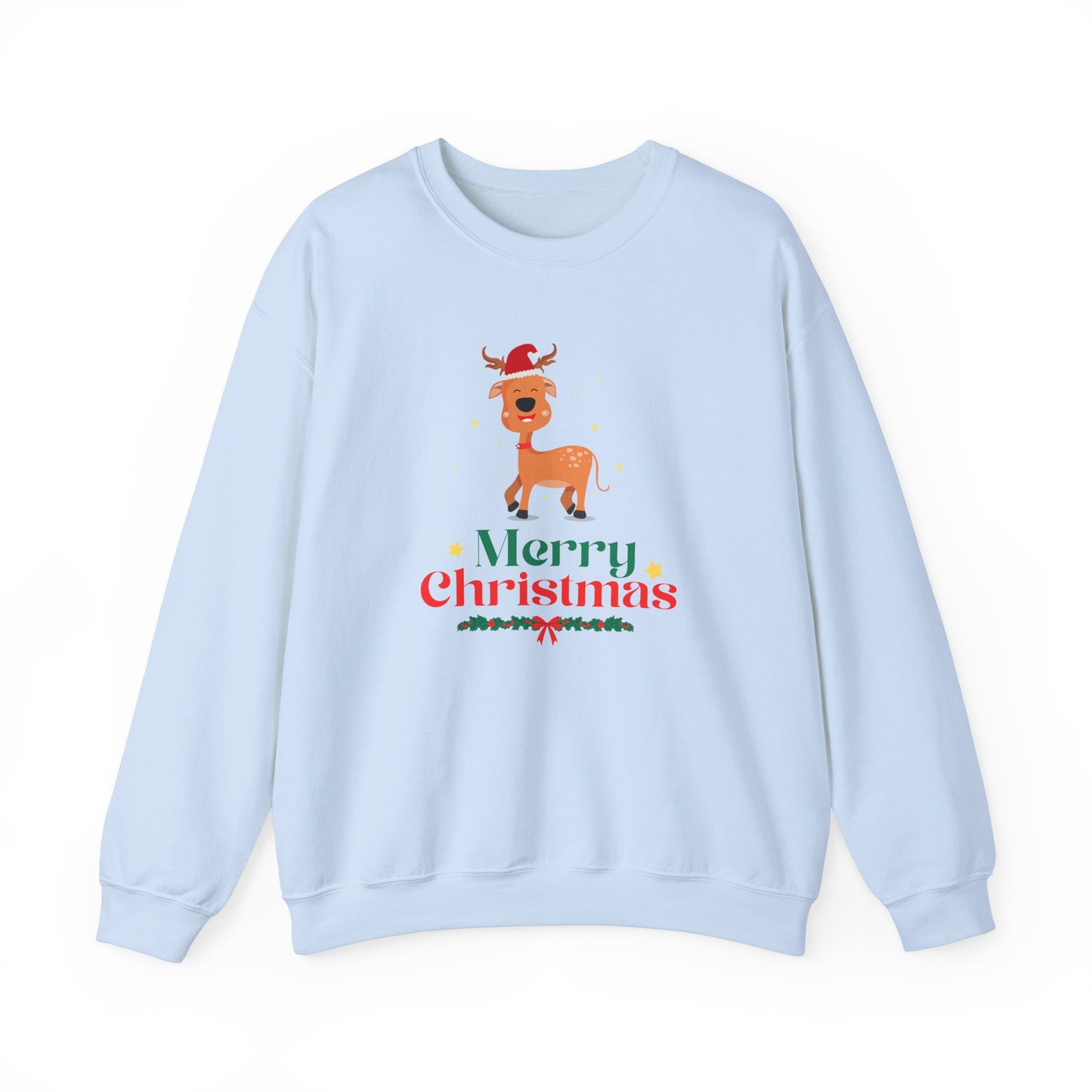 Reindeer, Merry Christmas - Unisex Heavy Blend™ Crewneck Sweatshirt