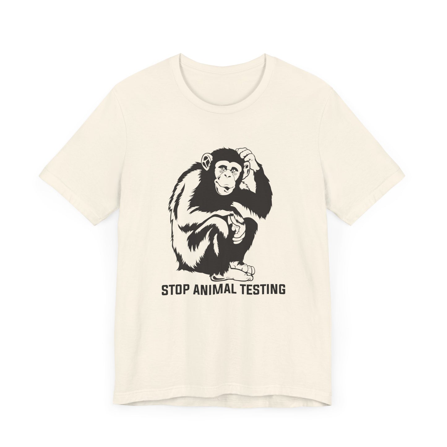 Vegan: Stop Animal Testing - Unisex Jersey Short Sleeve Tee