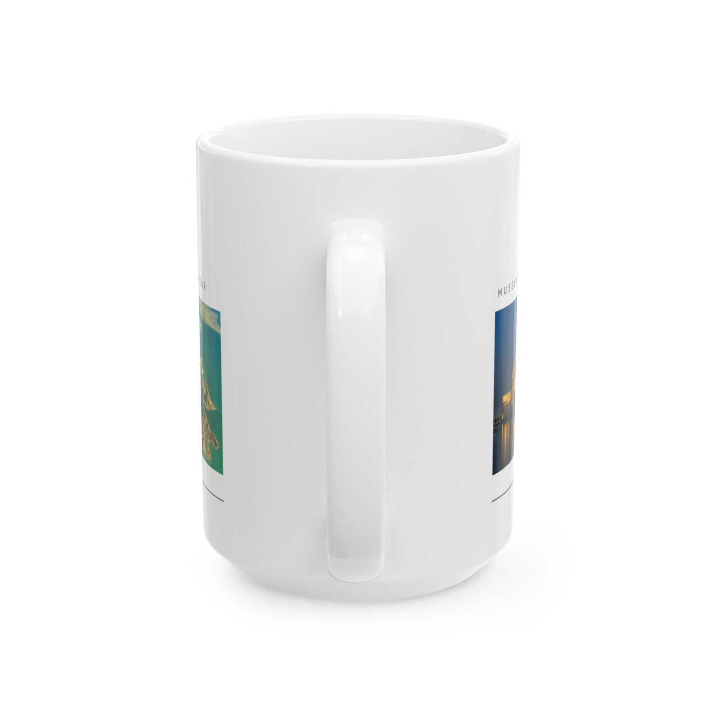 Hello Doha! Ceramic Travel Mug - 11oz & 15oz | Souq Waqif Art Design - 12108