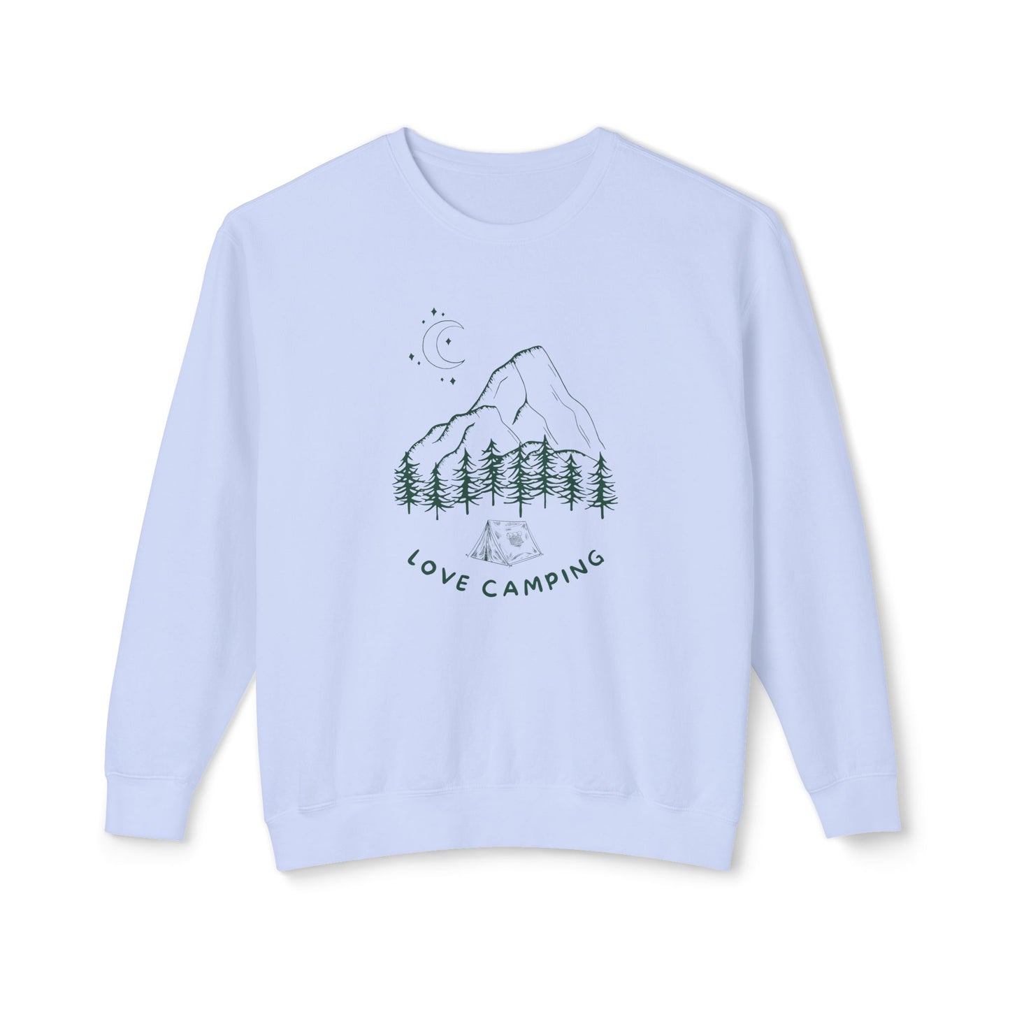 Love Camping - Unisex Lightweight Crewneck Sweatshirt - 10617