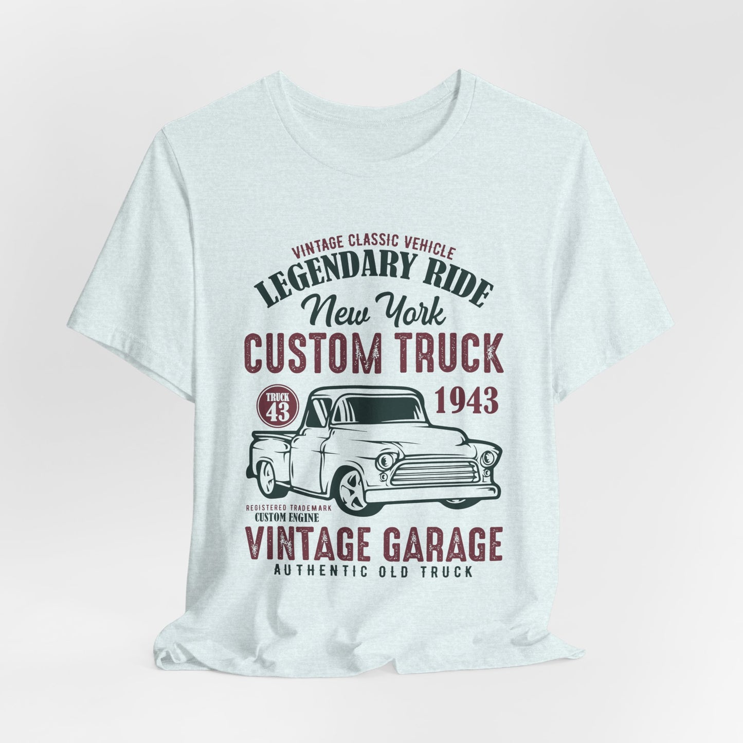 Vintage Classic Vehicle, Legendary Ride, New York Custom Truck - Unisex Jersey Short Sleeve Tee - 13033