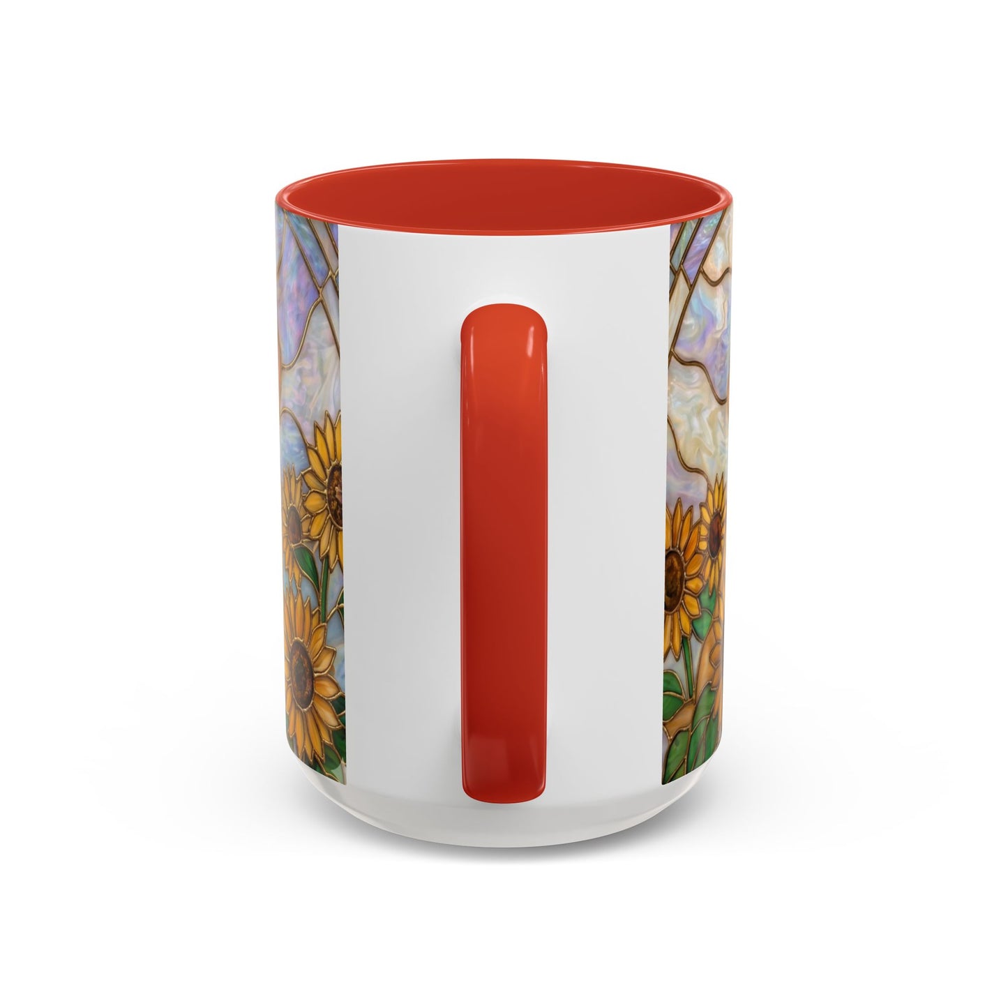 Sunflower Golden Retriever P uppiesAccent Coffee Mug –  Stained Glass Design (11/15 oz) - 14527