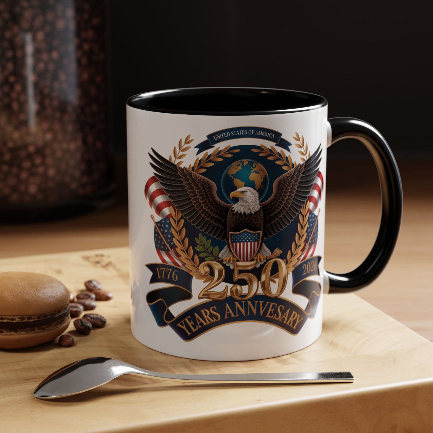 250th Anniversary Eagle Coffee Mug — Patriotic 1776–2026 Commemorative Accent Mug - 14871