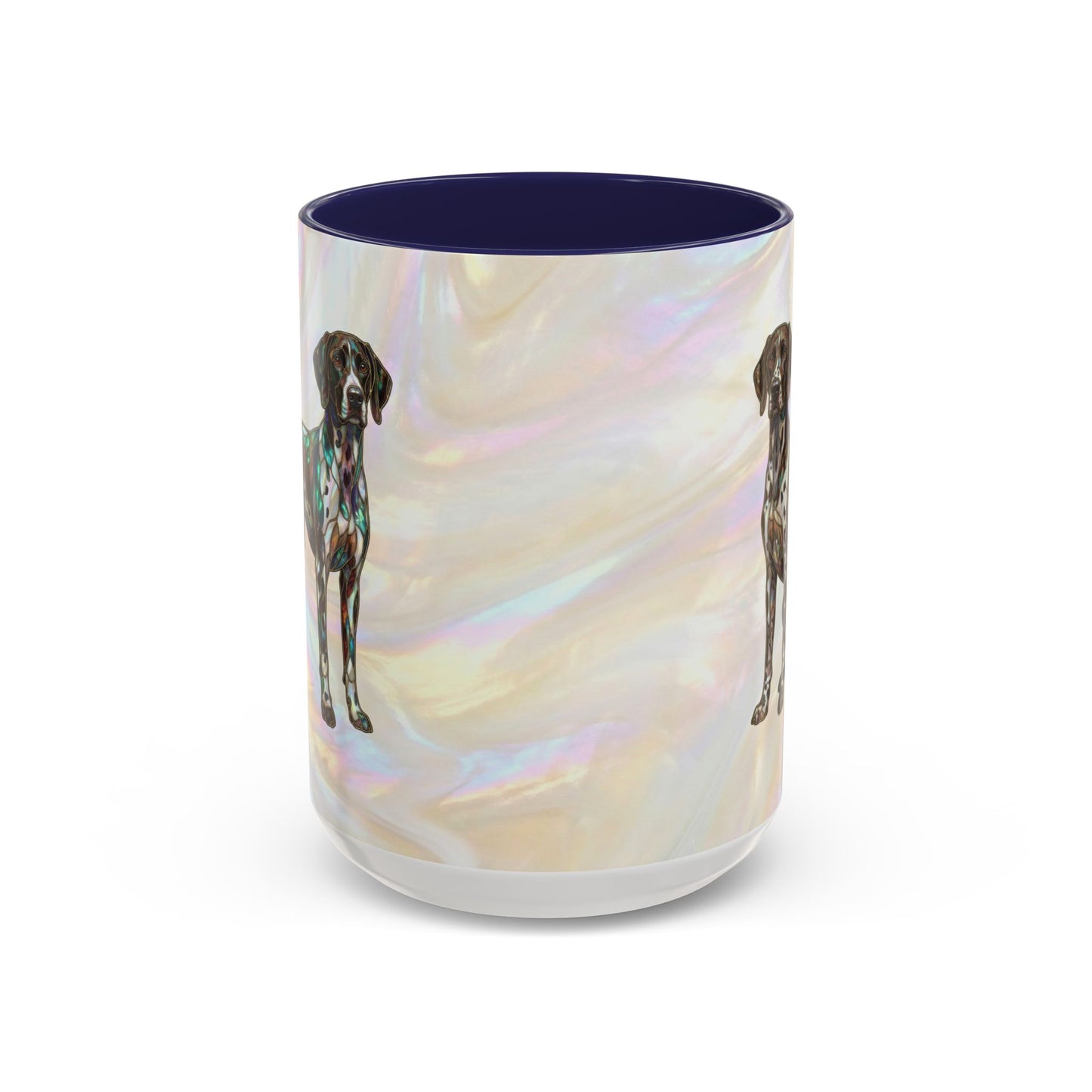 German Shorthaired Pointer Accent Coffee Mug — Stained Glass Design (11/15oz) - 14634