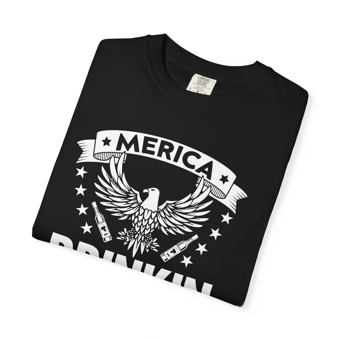 Patriotic Graphic Tee, Unisex Vintage T-shirt, Amerca Drinking Booze Shirt, Independence Day Gift, Casual Wear, Freedom Fashion - 13788