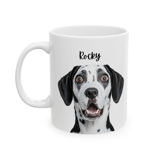 Personalized  Dog Ceramic Mug | Pet Lover Gift, Unique Coffee Cup, Dog Mom Mug, Customizable Pet Mug - 14158