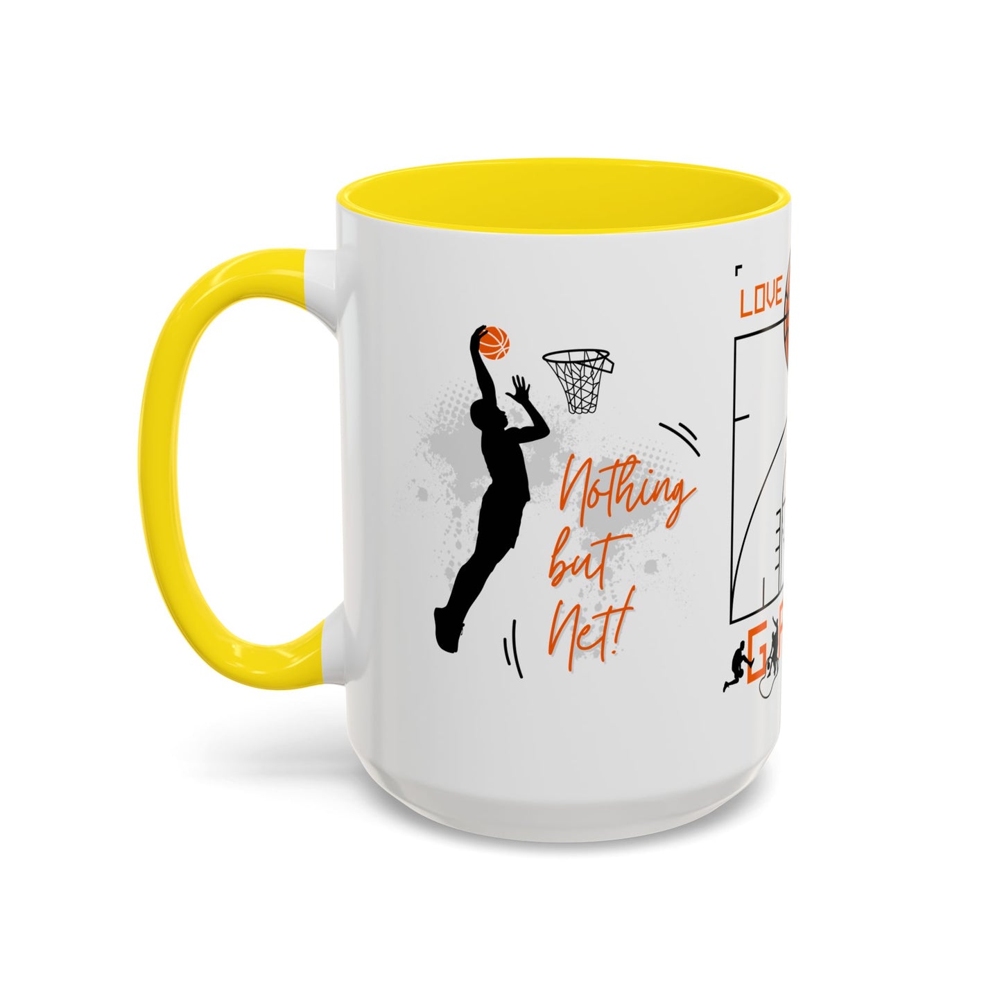 Love This Game, Basketball - Accent Coffee Mug (11, 15oz) - 10718