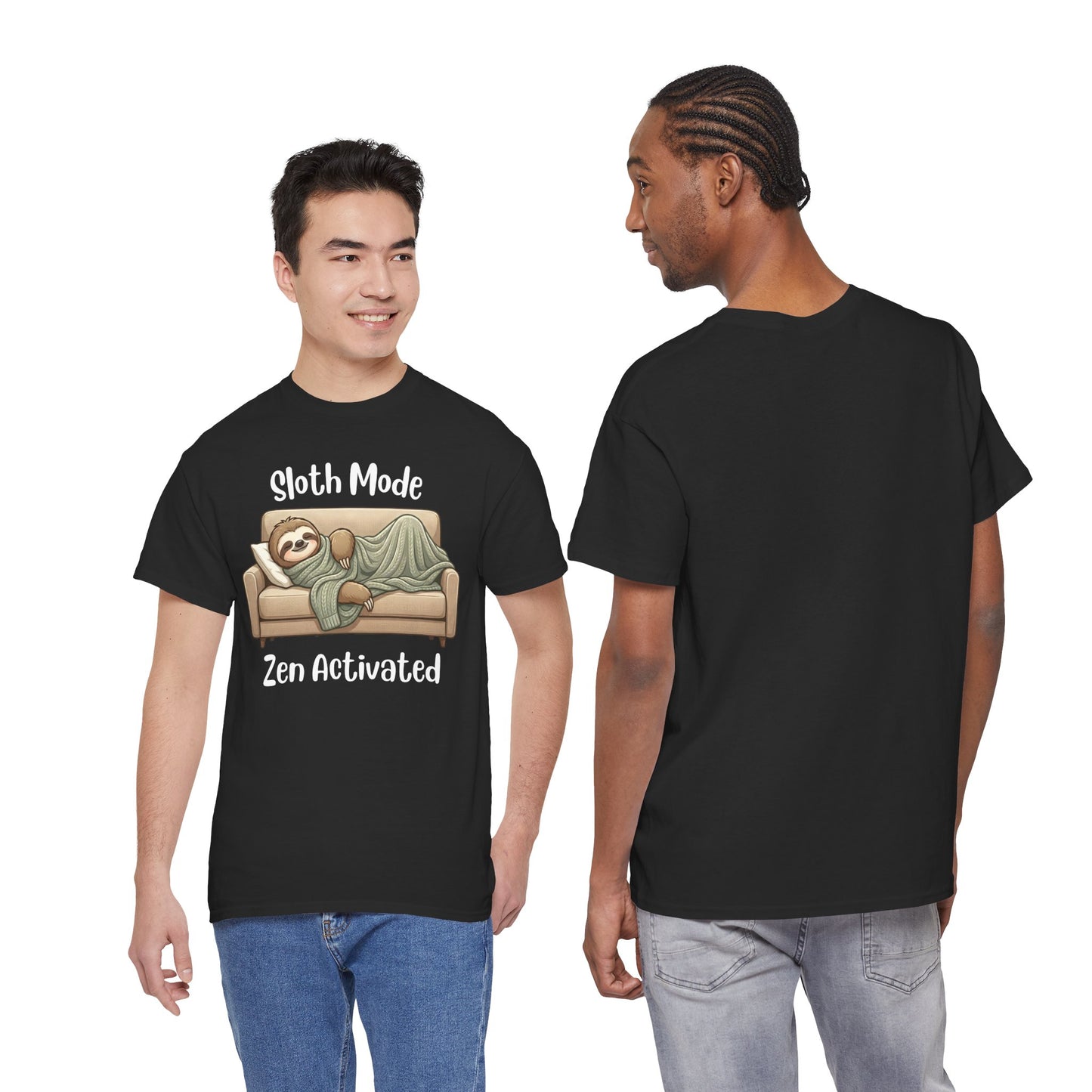 Funny Sloth T-Shirt – “Sloth Mode, Zen Activated” Cute Relaxing Tee - 14844