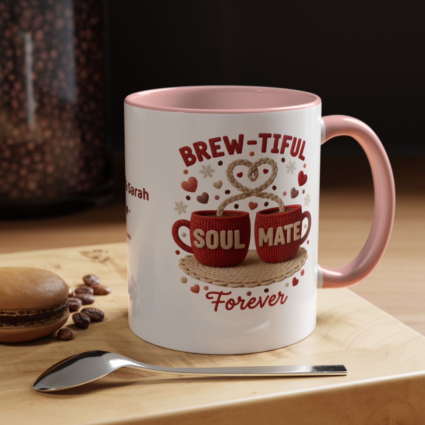 Brew-tiful Soulmates Forever Personalized Mug — Custom Names & Established Date (11oz / 15oz) - 14746