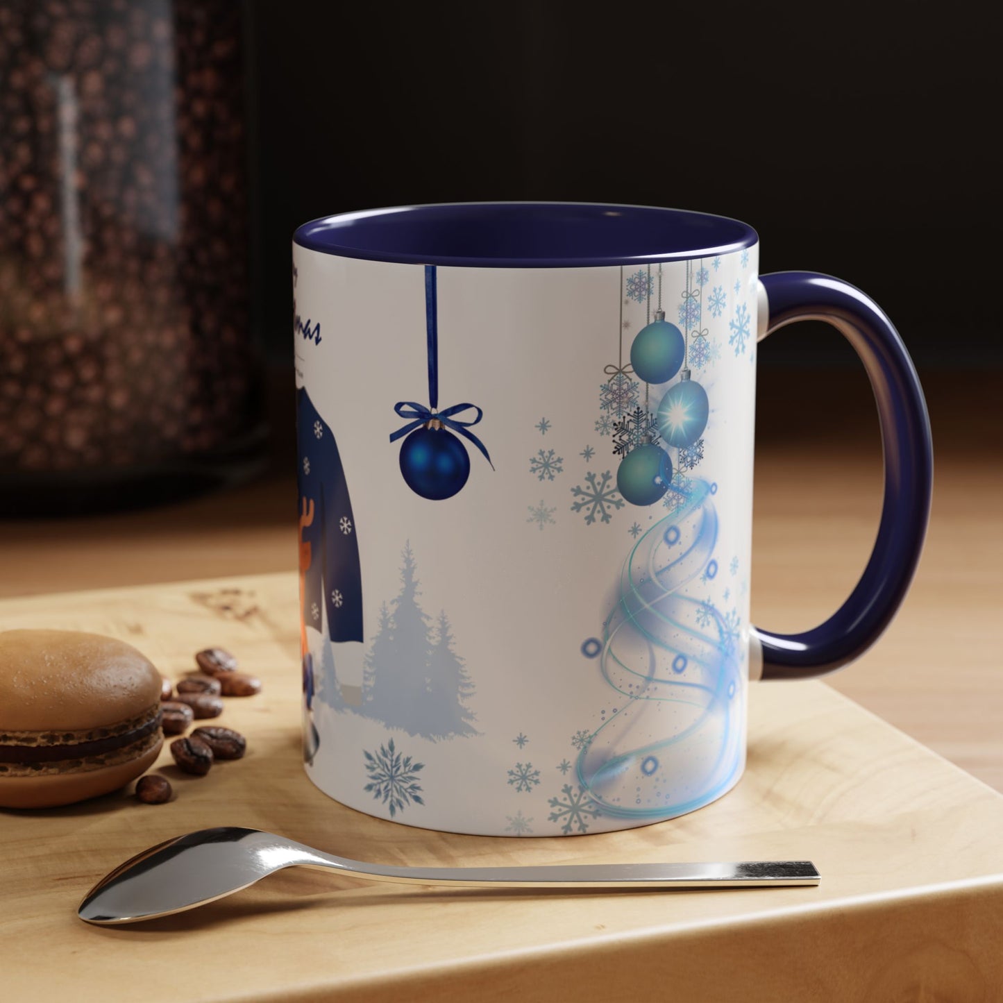 Blue Christmas - Accent Coffee Mug (11, 15oz)