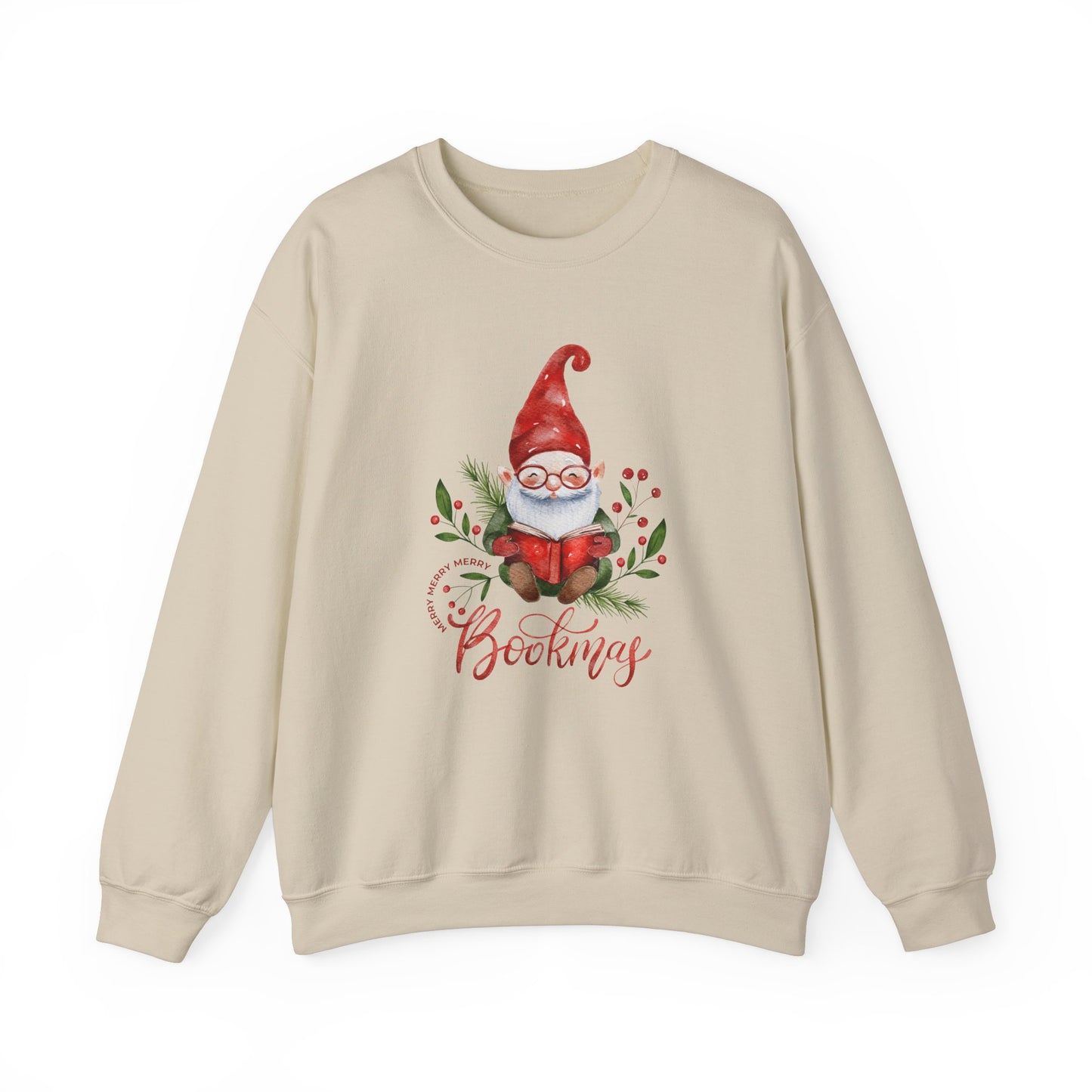 Gnome, Bookmas- Unisex Heavy Blend™ Crewneck Sweatshirt - 10775