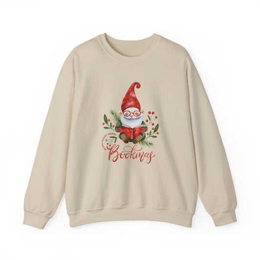 Gnome, Bookmas- Unisex Heavy Blend™ Crewneck Sweatshirt - 10775