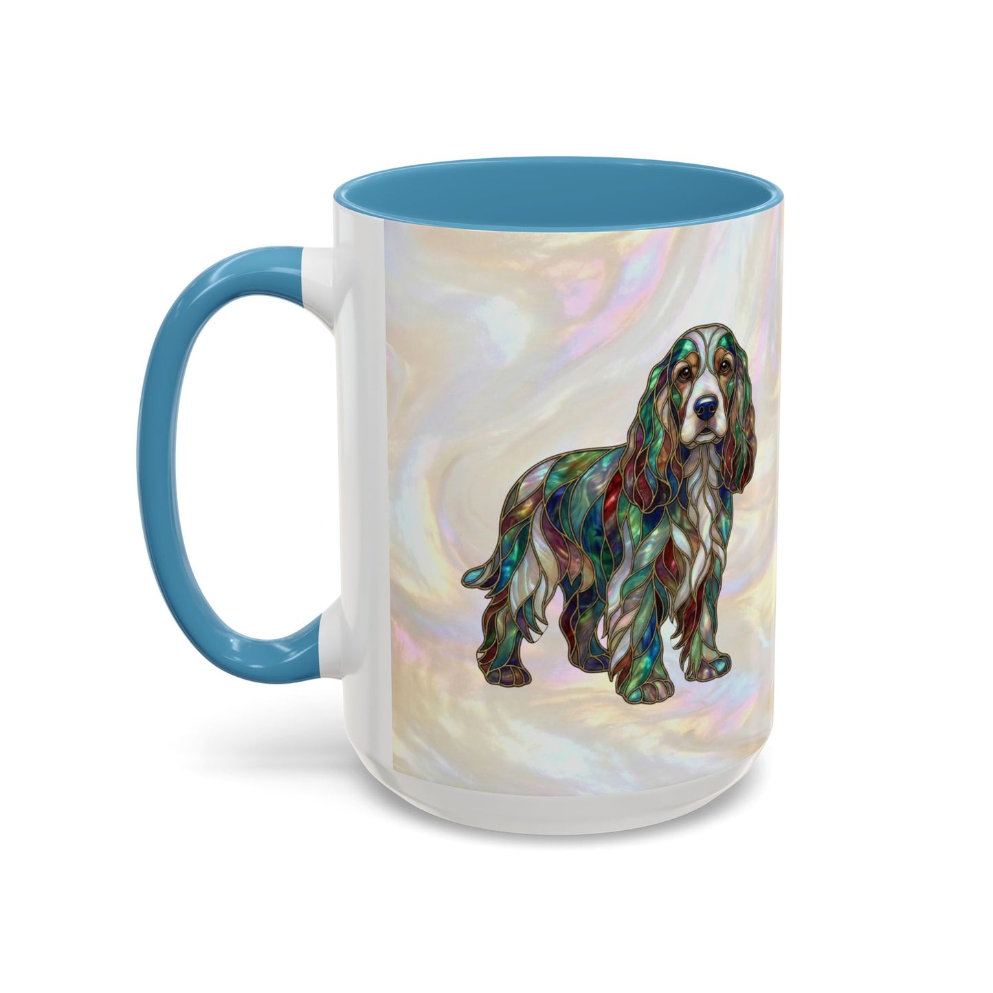 Cocker Spaniel Accent Coffee Mug -Stained Glass Style (11/15oz) - 14626