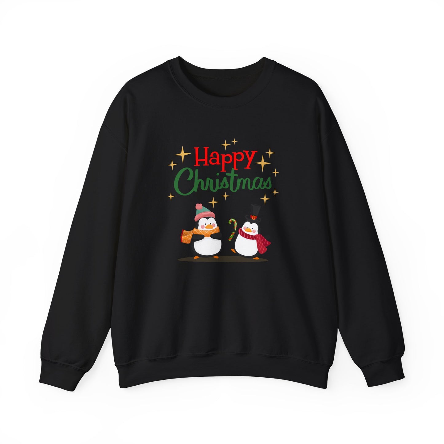 2 Penguins: Happy Christmas - Unisex Heavy Blend™ Crewneck Sweatshirt