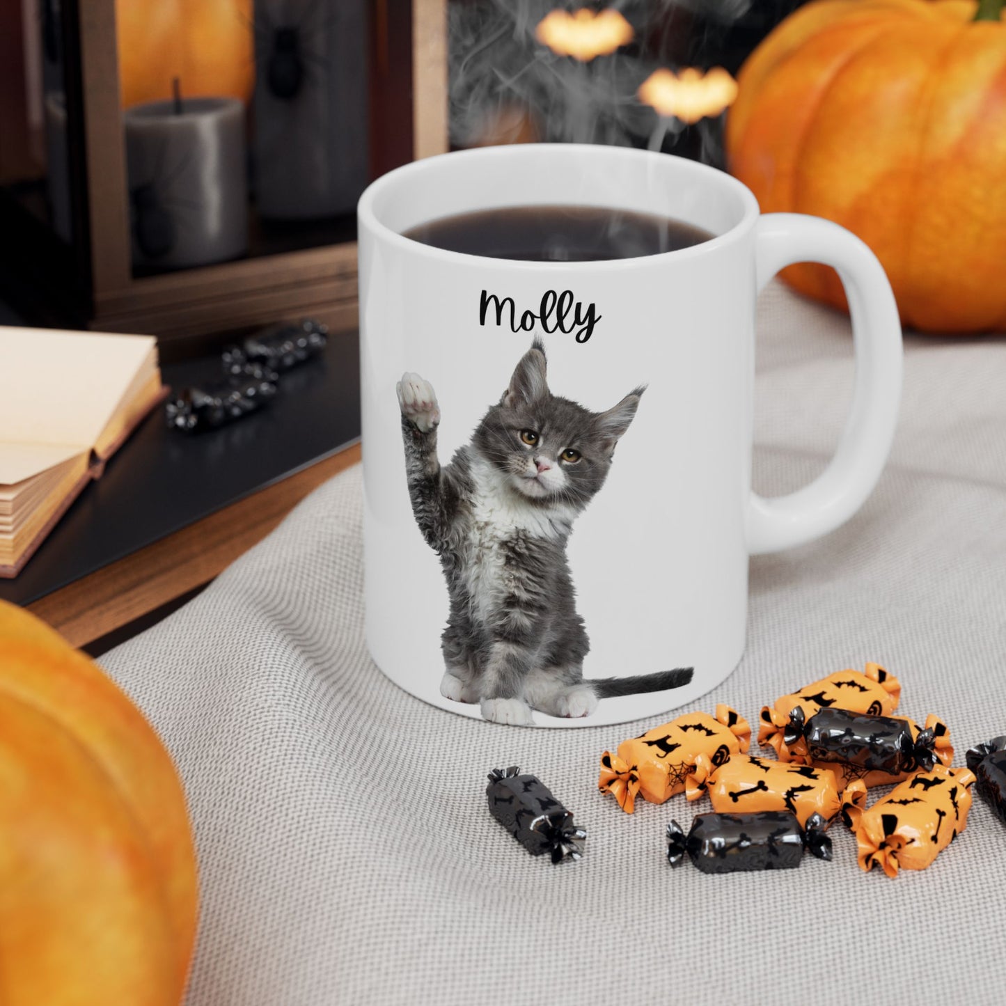 Personalised Cat Ceramic Mug, 11oz, 15oz - 14195