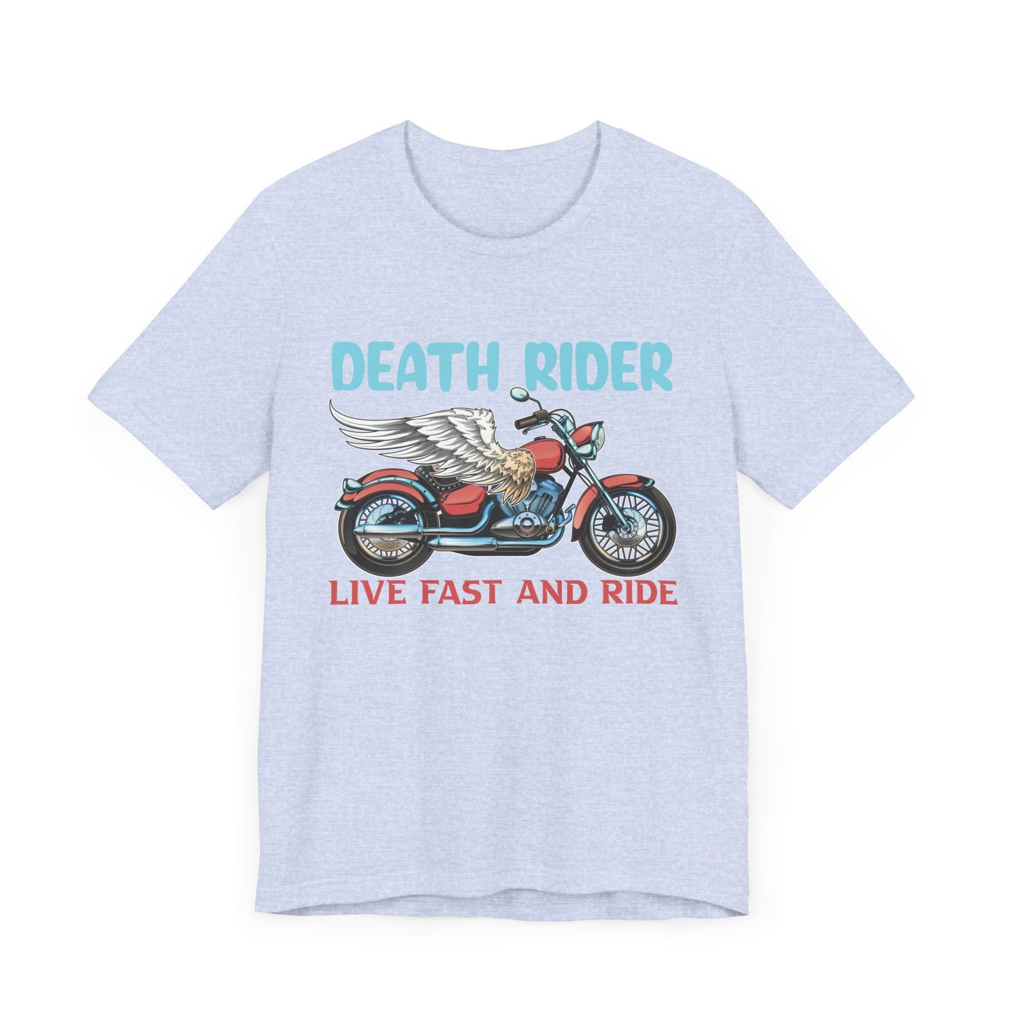 Death Rider, Live Fast and Ride  - Unisex Jersey Short Sleeve Tee - 13595