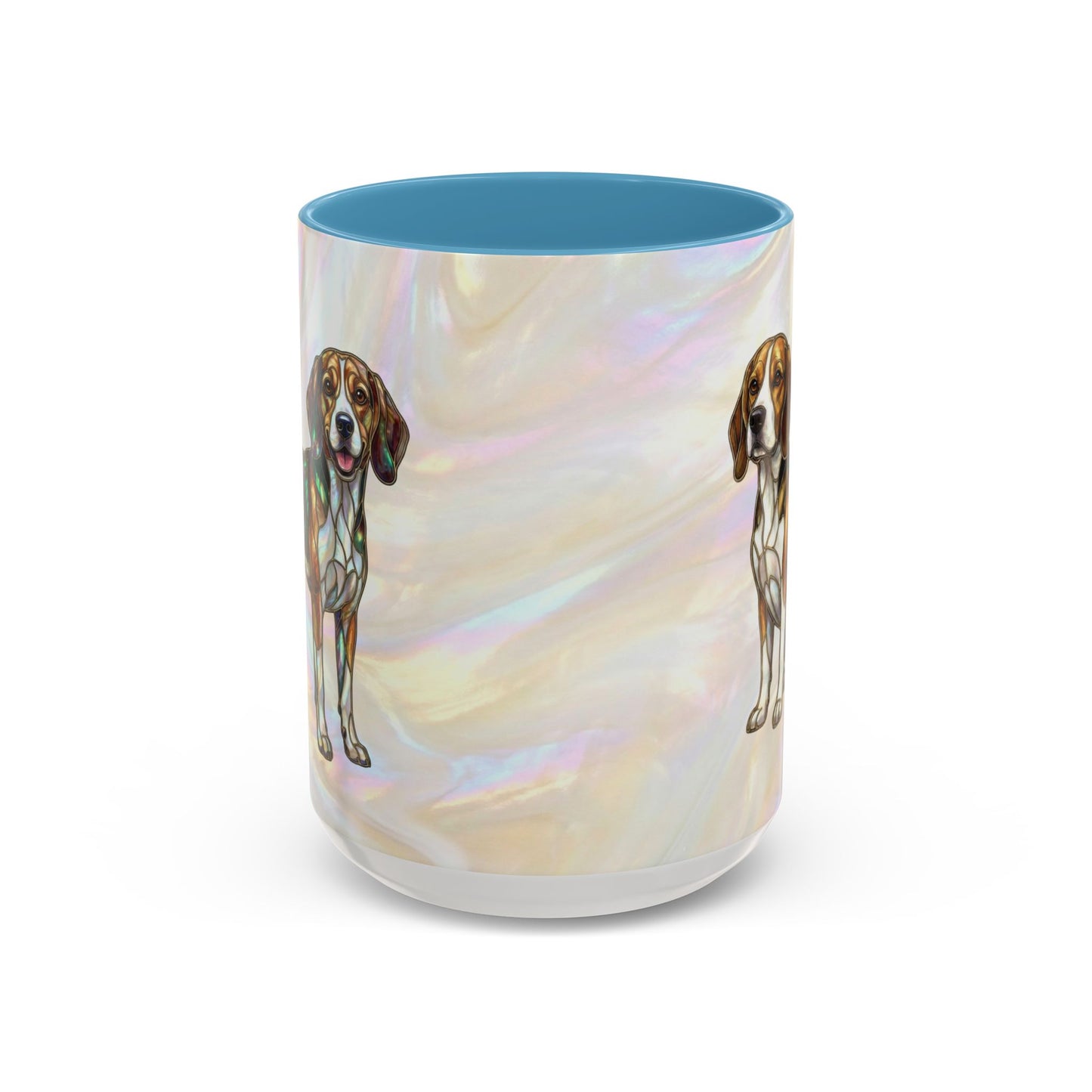 Beagle Accent Coffee Mug — Stained Glass Design (11/15oz) - 14615
