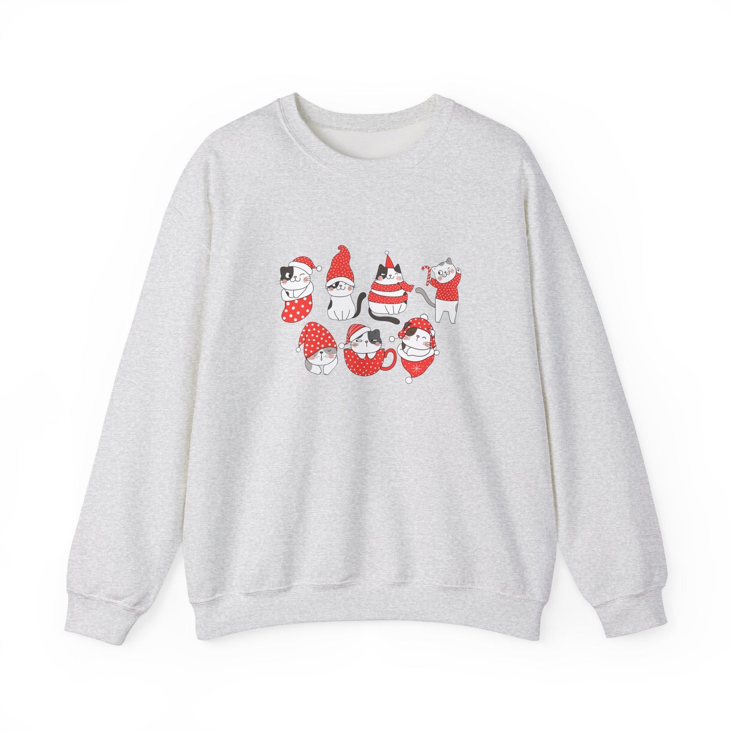 Cats, Merry Christmas - Unisex Heavy Blend™ Crewneck Sweatshirt - 10047