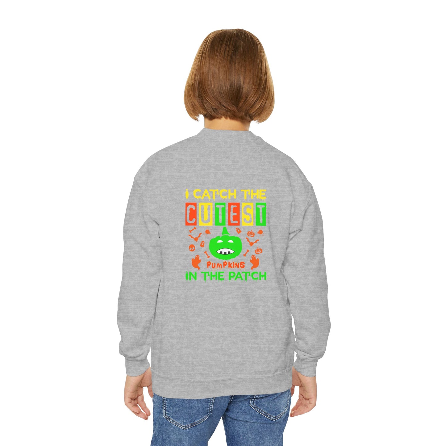 I Catch The Cutest Pumpkins In The Patch  - Youth Crewneck Sweatshirt