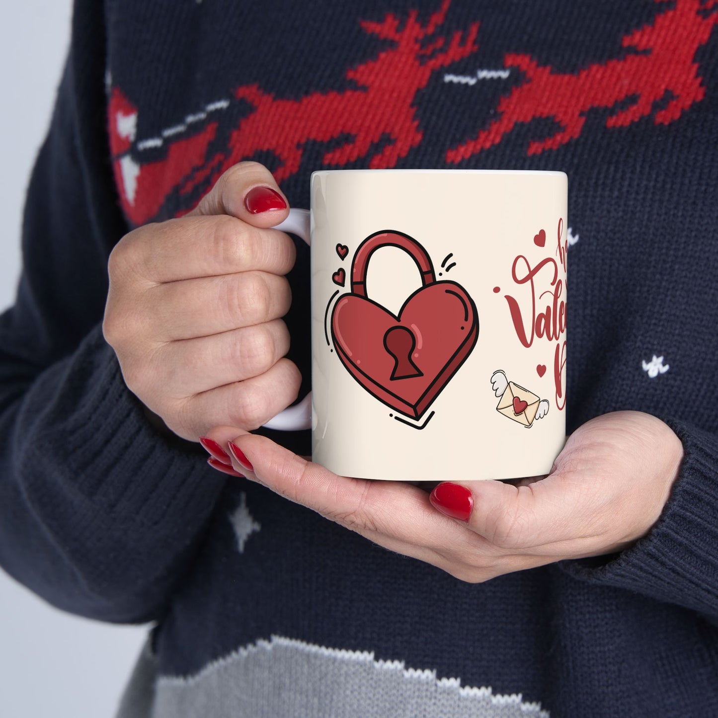 Happy Valentine's Day - Ceramic Mug, (11oz, 15oz) - 11016