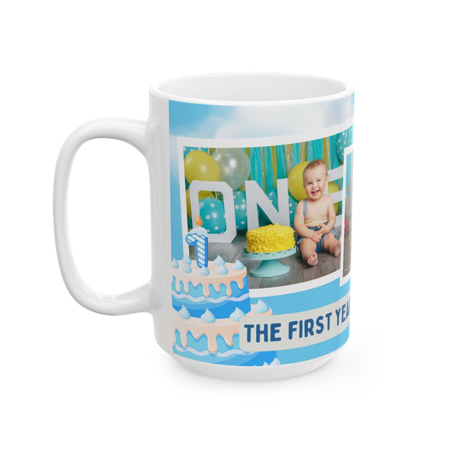 The First Year of Happiness Custom Photo Mug -  13972