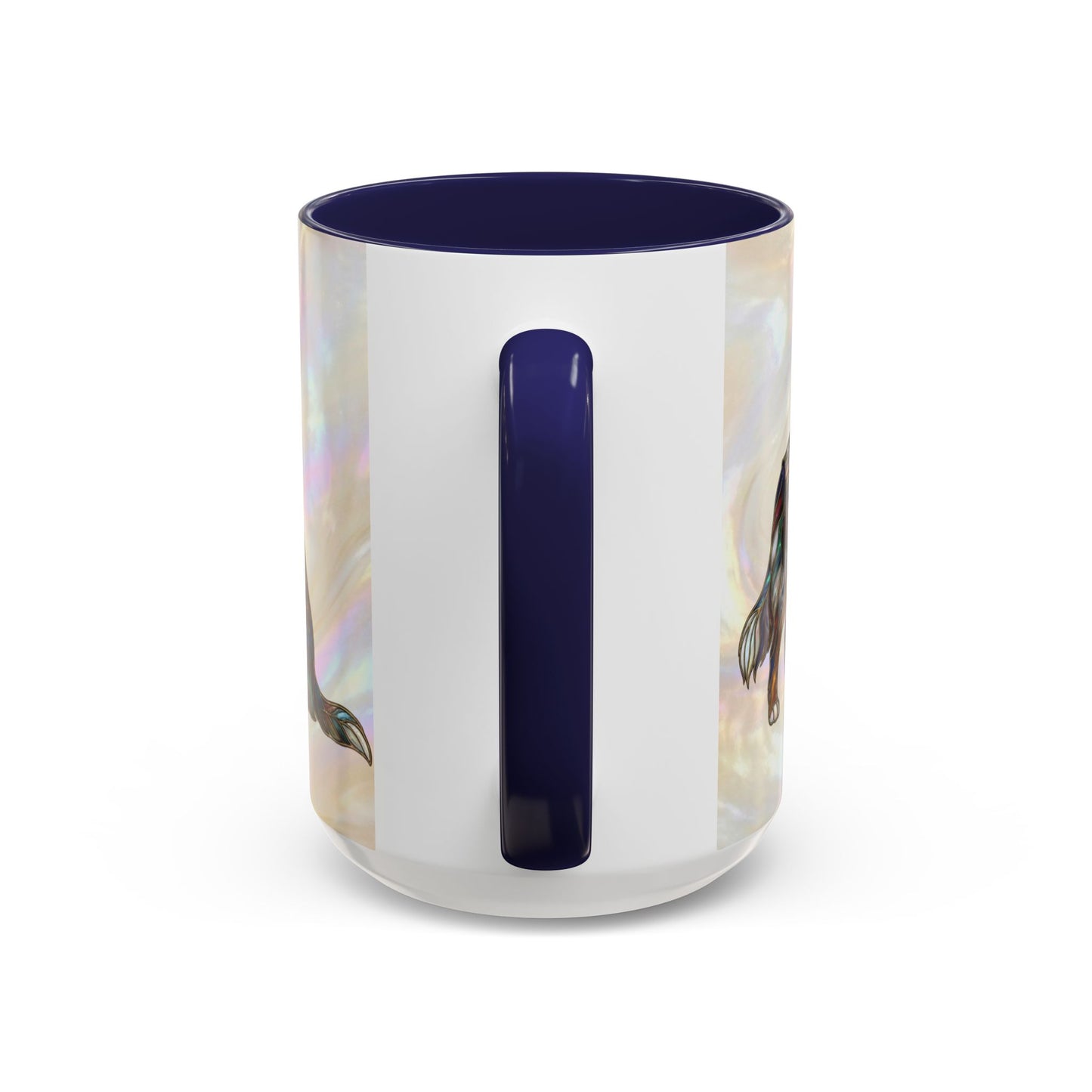 Australian Shepherd Accent Coffee Mug — Stained Glass Design (11/15oz) -14614
